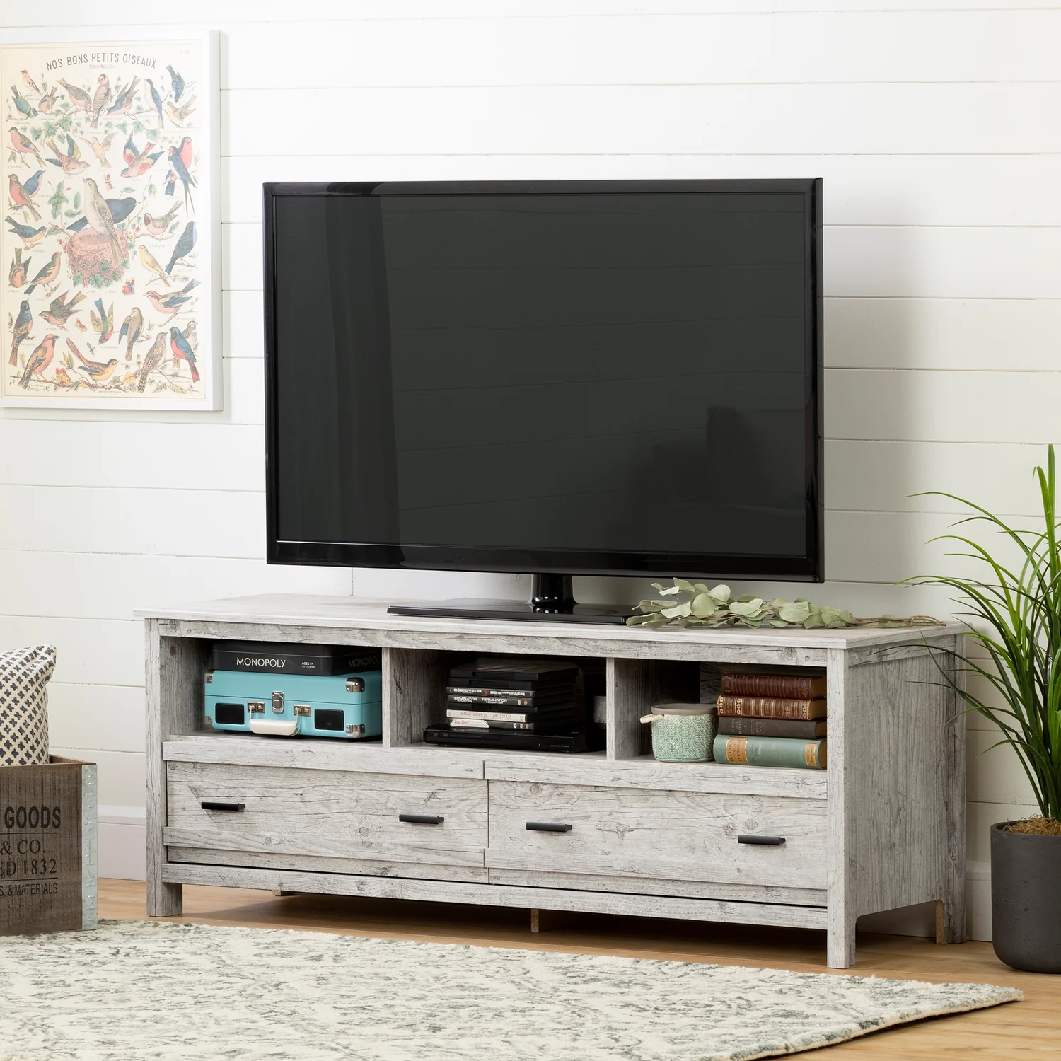 Exhibit 60" TV Stand - Seaside Pine
