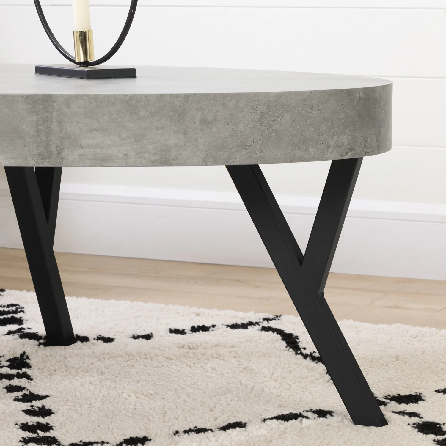 City Life Oval Coffee Table - Concrete