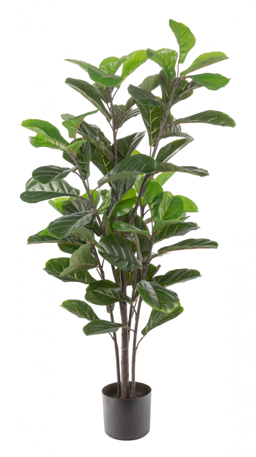 Artificial 57" Fiddle Leaf Indoor & Outdoor In Black Pot