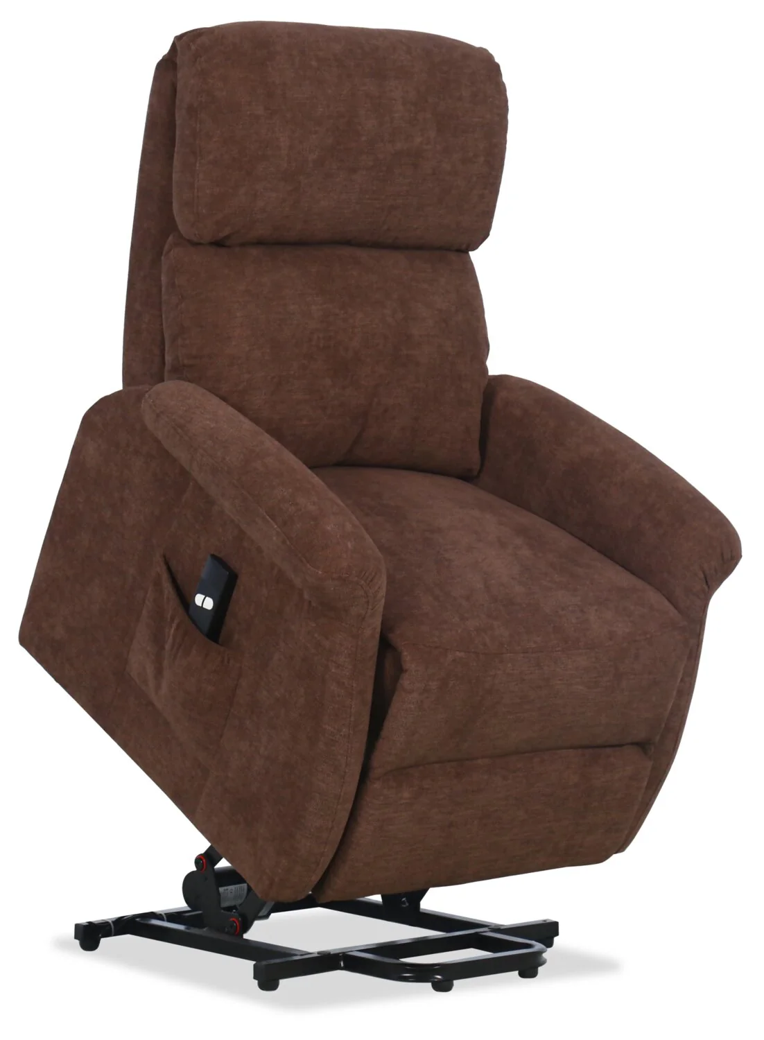 Ruben 32" Chenille Fabric Power Lift Reclining Chair - Chocolate Brown