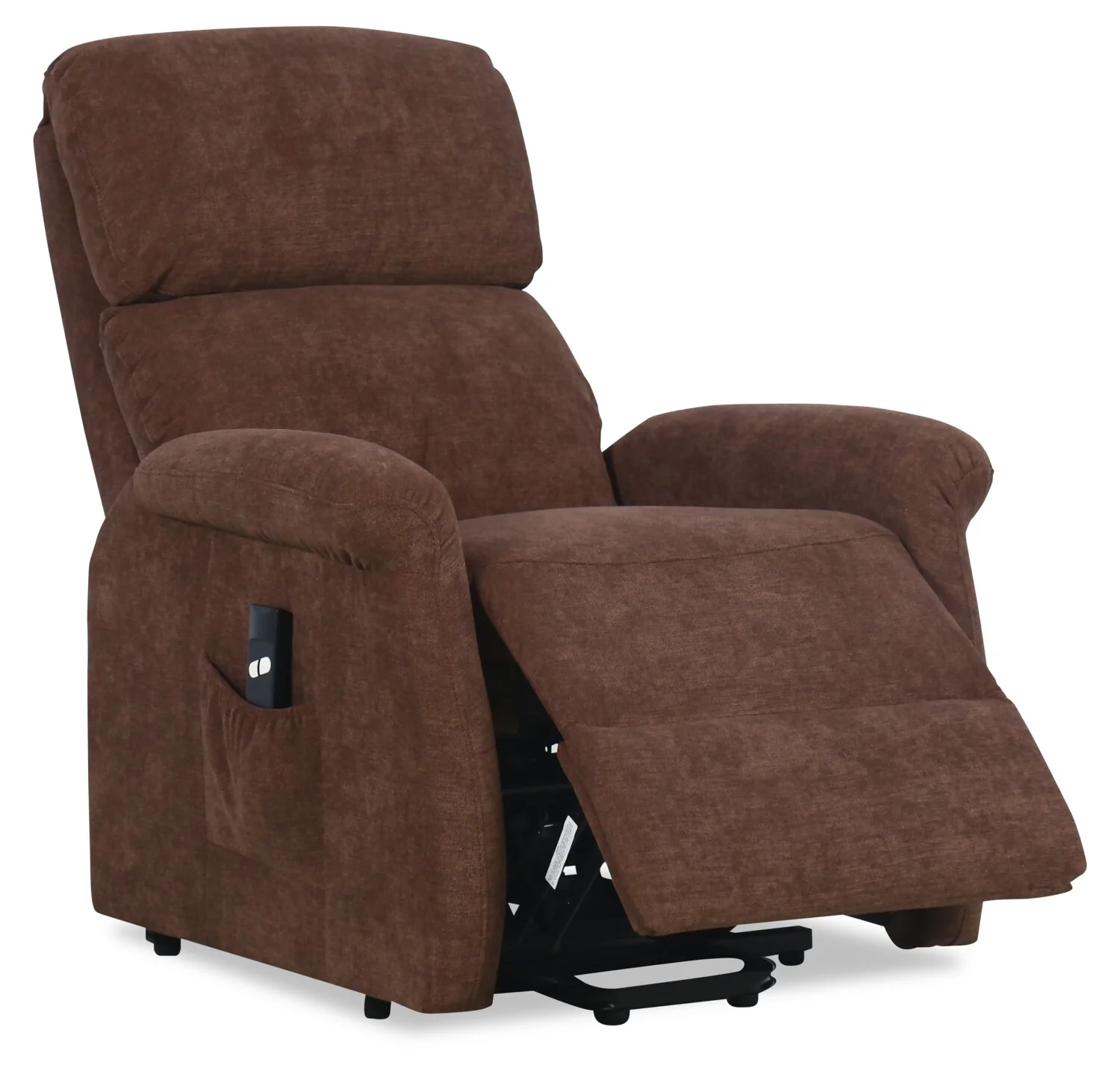 Ruben 32" Chenille Fabric Power Lift Reclining Chair - Chocolate Brown