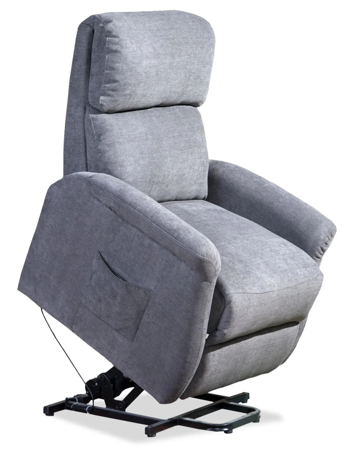 Ruben 32" Chenille Fabric Power Lift Reclining Chair - Grey