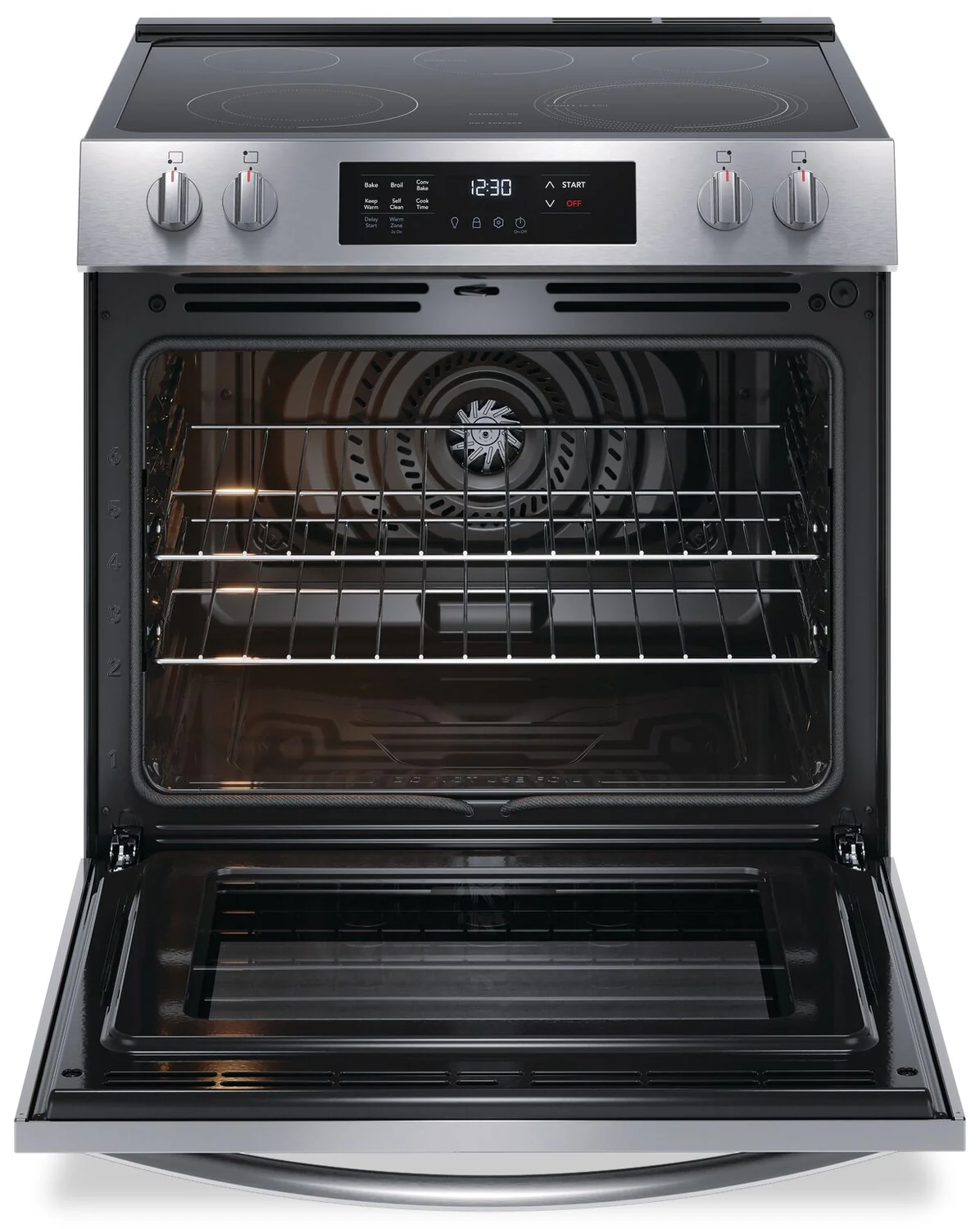 Frigidaire 5.3 Cu. Ft. Electric Range With EvenTemp? Element and Convection Bake - Stainless Steel - FCFE308CAS