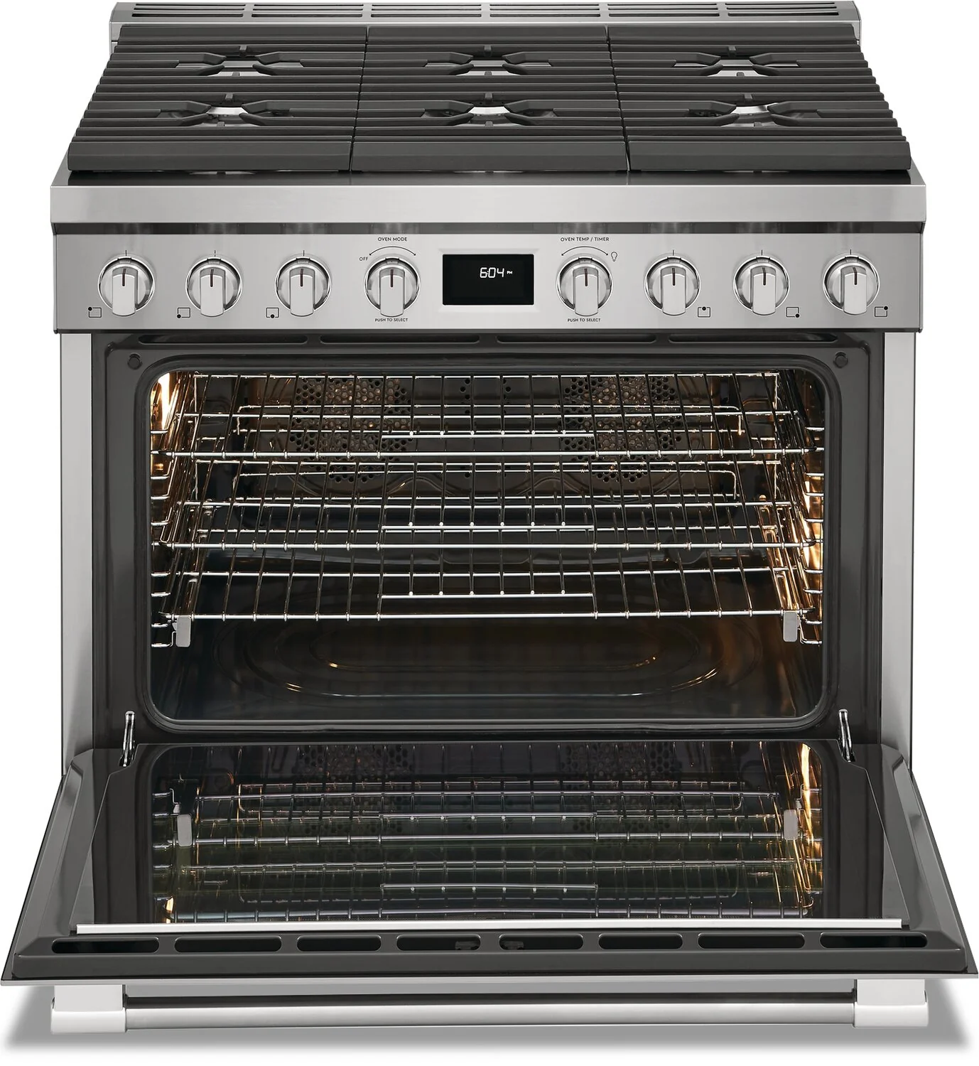 Frigidaire Professional 4.4 Cu. Ft. Dual Fuel Range With Dual Fan Convection and Six Burner Cooktop - Smudge-Proof? Stainless Steel - PCFD3670AF
