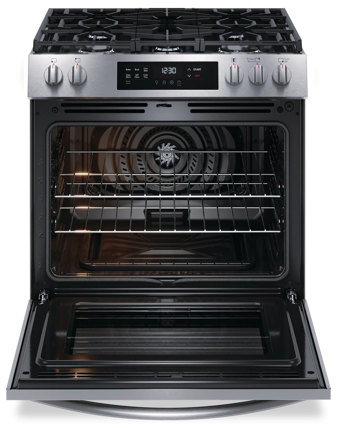 Frigidaire 5.1 Cu. Ft. Gas Range With Quick Preheat and Convection Bake - Stainless Steel - FCFG3083AS