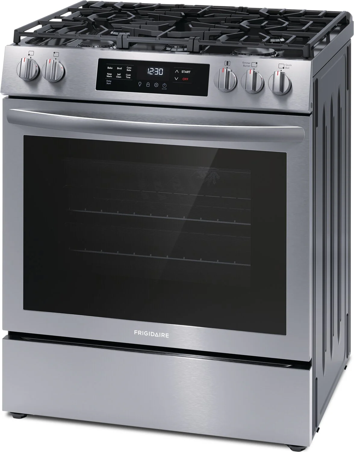 Frigidaire 5.1 Cu. Ft. Gas Range With Quick Preheat and Convection Bake - Stainless Steel - FCFG3083AS