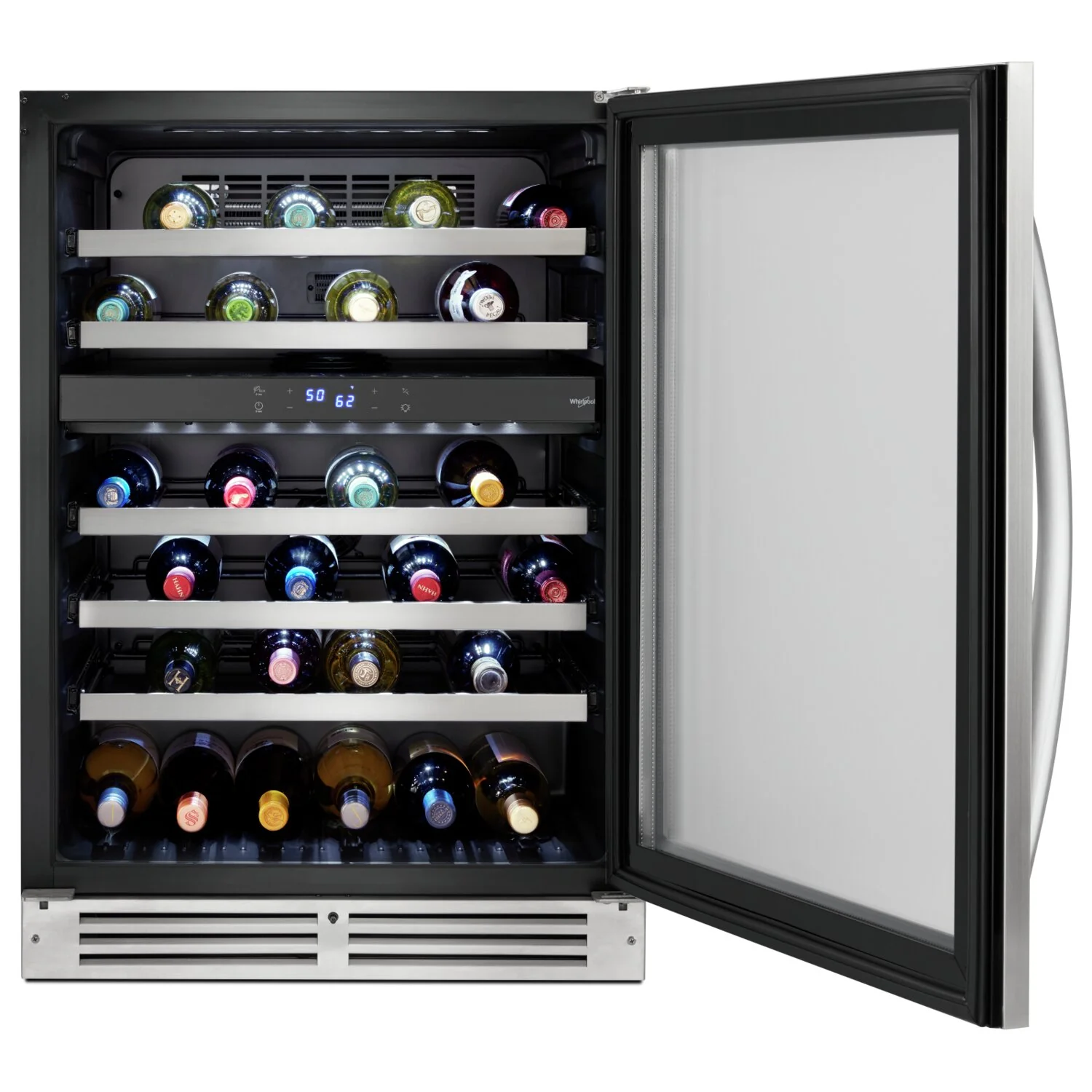 Whirlpool 24" 5 Cu. Ft. Undercounter Wine Refrigerator - Stainless Steel - WUW55X24HS