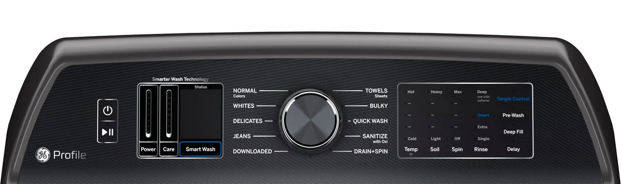 Profile 6.2 Cu. Ft. Top-Load Washer and 7.4 Cu. Ft. Electric Dryer - Diamond Grey
