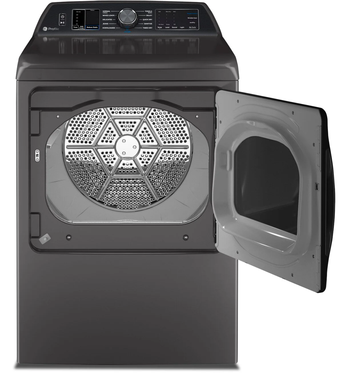 2676-profile-7-4-cu-ft-electric-dryer-with-washer-link-ptd70ebmtdg-1.webp Profile 7.4 Cu. Ft. Electric Dryer with Washer Link - PTD70EBMTDG