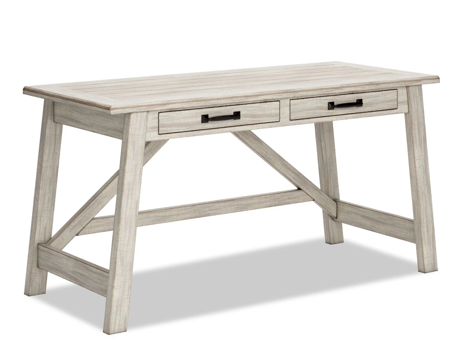 Carynhurst 60.13" Office Desk with 2-Drawers - Whitewash