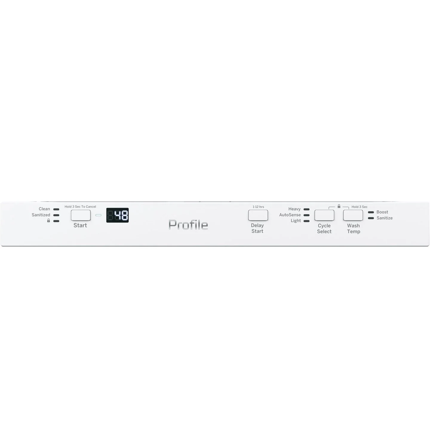 Profile 18" 47 dBA Built-In Top-Control Dishwasher with Calrod Heater - White - PDT145SGLWW