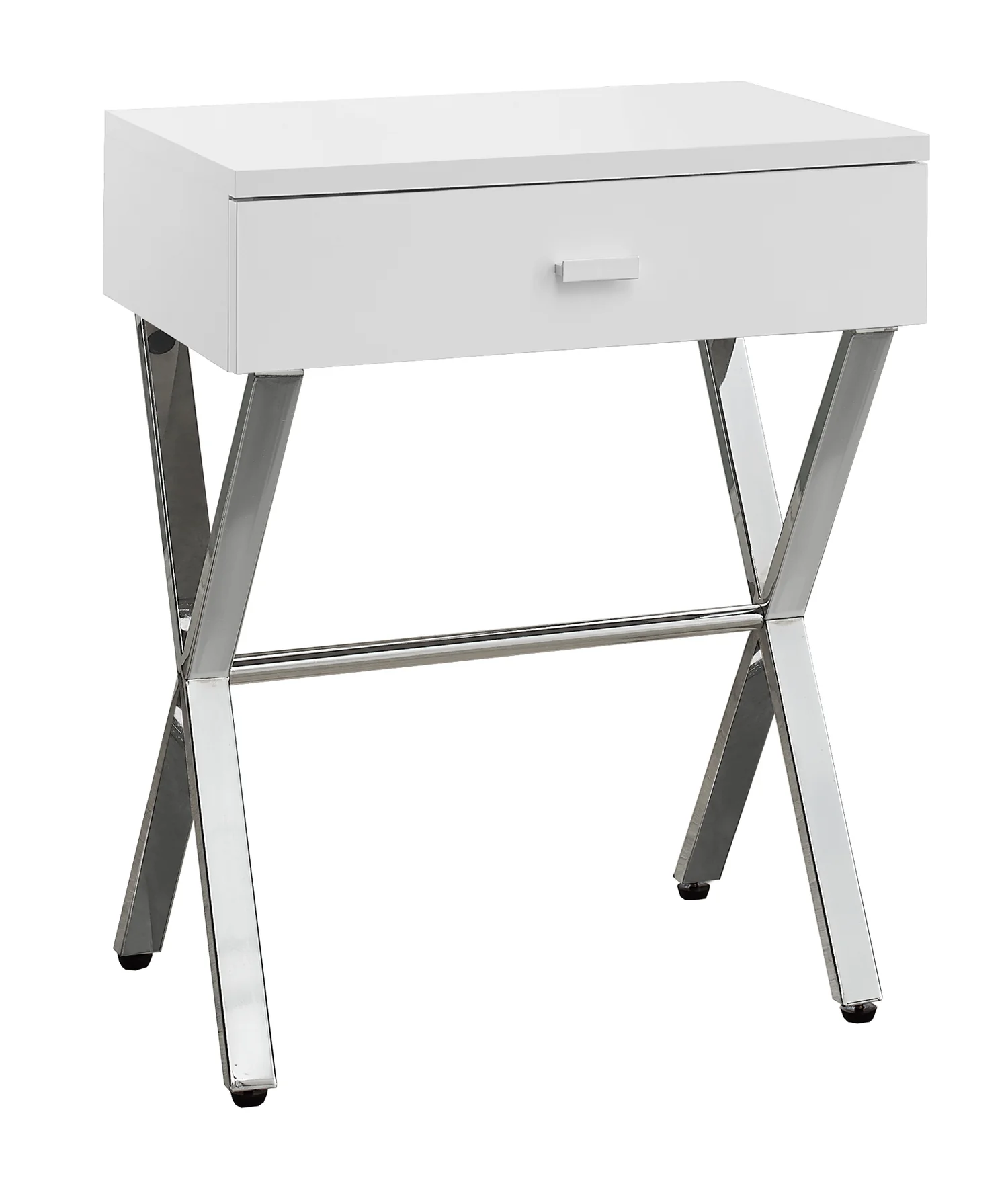 2785-glossy-white-chrome-metal-accent-table-1.webp Glossy White Chrome Metal Accent Table