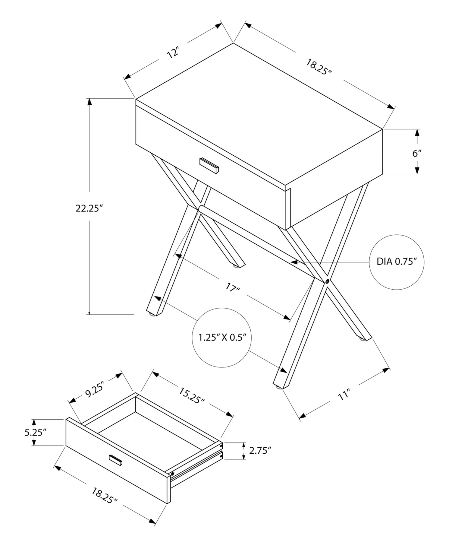 2785-glossy-white-chrome-metal-accent-table-4.webp Glossy White Chrome Metal Accent Table