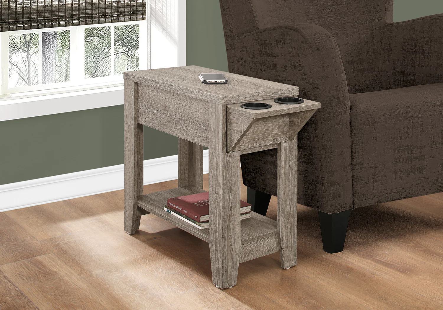 2793-dark-taupe-with-a-glass-holder-accent-table-2.webp Dark Taupe with A Glass Holder Accent Table