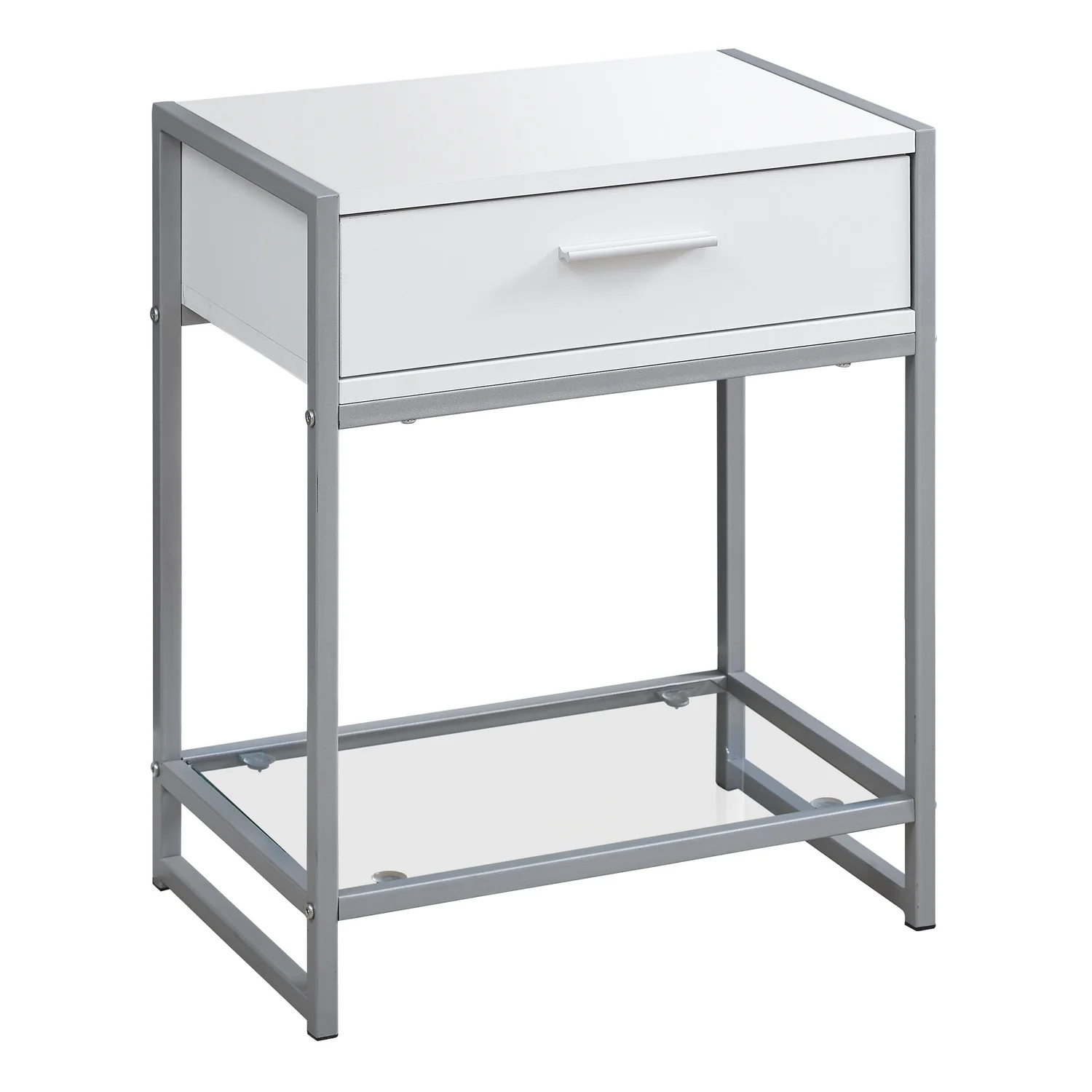 2795-white-silver-metal-tempered-glass-accent-table-1.webp White Silver Metal Tempered Glass Accent Table