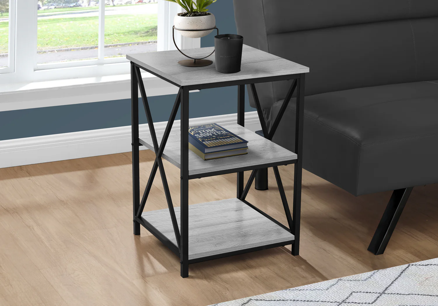 2809-grey-wood-look-black-metal-side-table-nightstand-table-2.webp Grey Wood-look Black Metal Side Table Nightstand Table