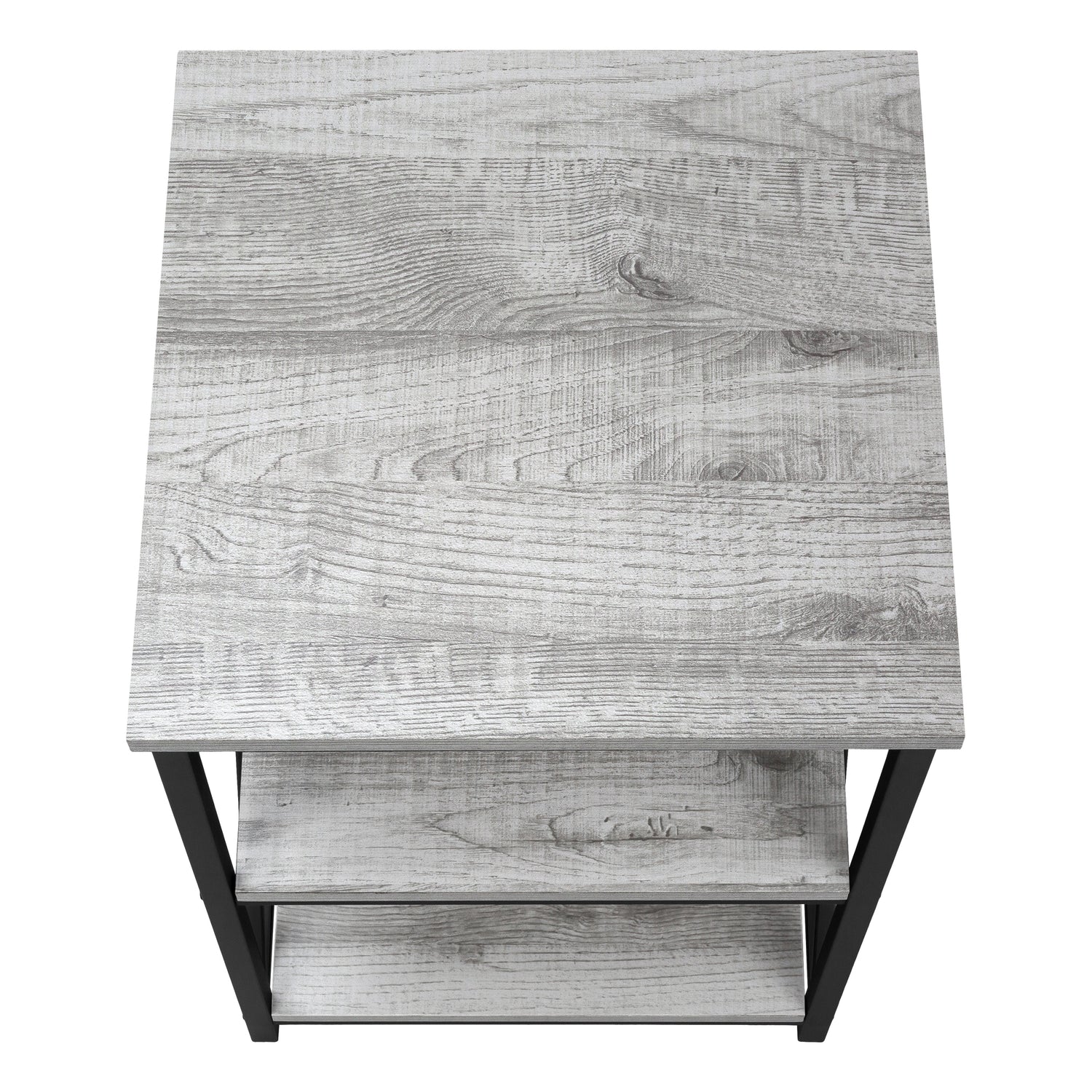 2809-grey-wood-look-black-metal-side-table-nightstand-table-5.jpg Grey Wood-look Black Metal Side Table Nightstand Table