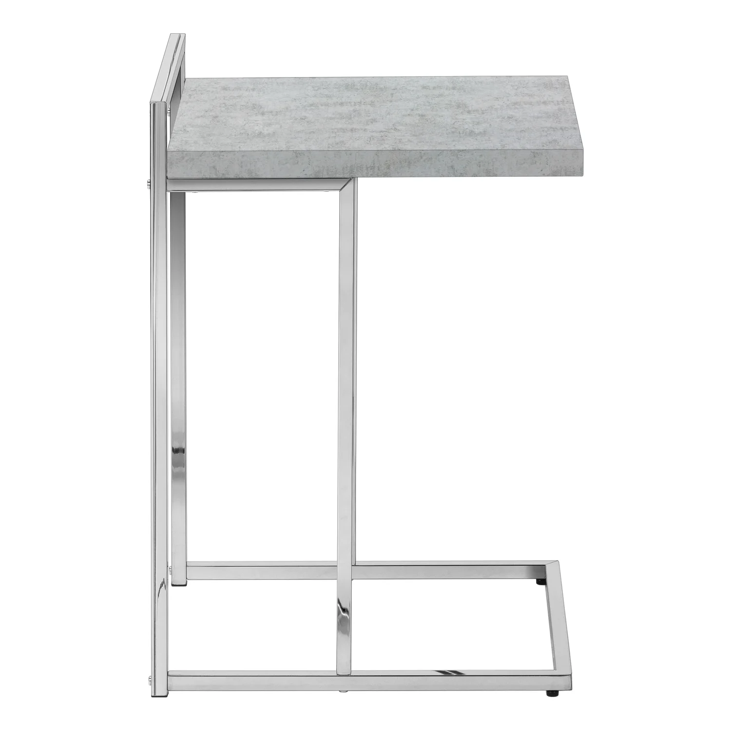 2813-grey-cement-look-chrome-metal-side-table-3.webp Grey Cement-look Chrome Metal Side Table