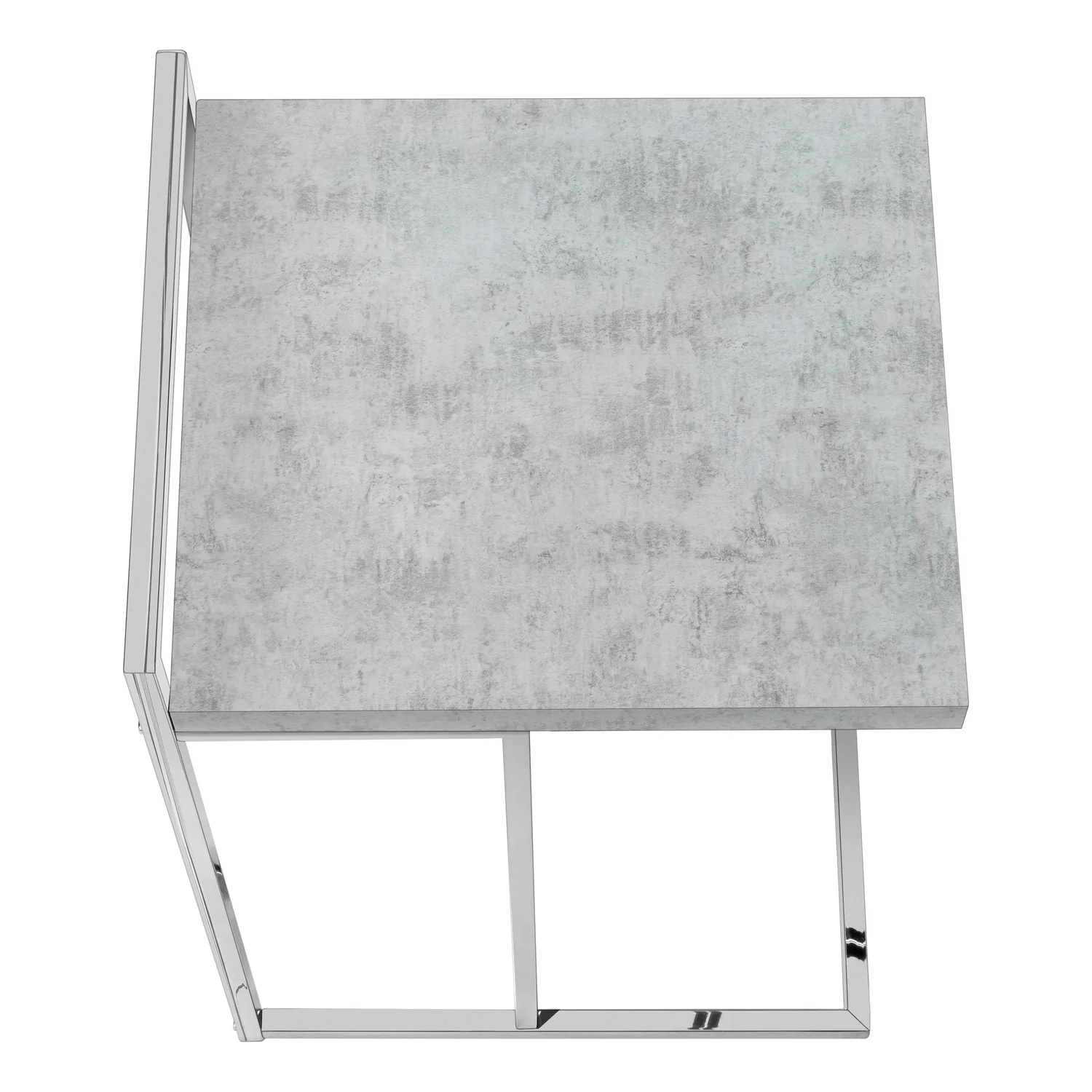2813-grey-cement-look-chrome-metal-side-table-5.webp Grey Cement-look Chrome Metal Side Table