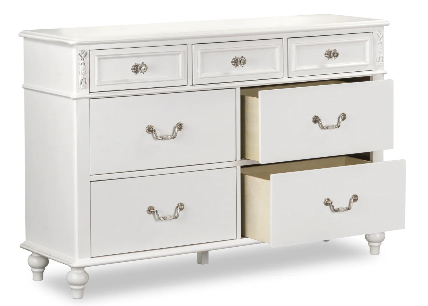 Livy 7-Drawer Dresser for Kids, 56"W - White