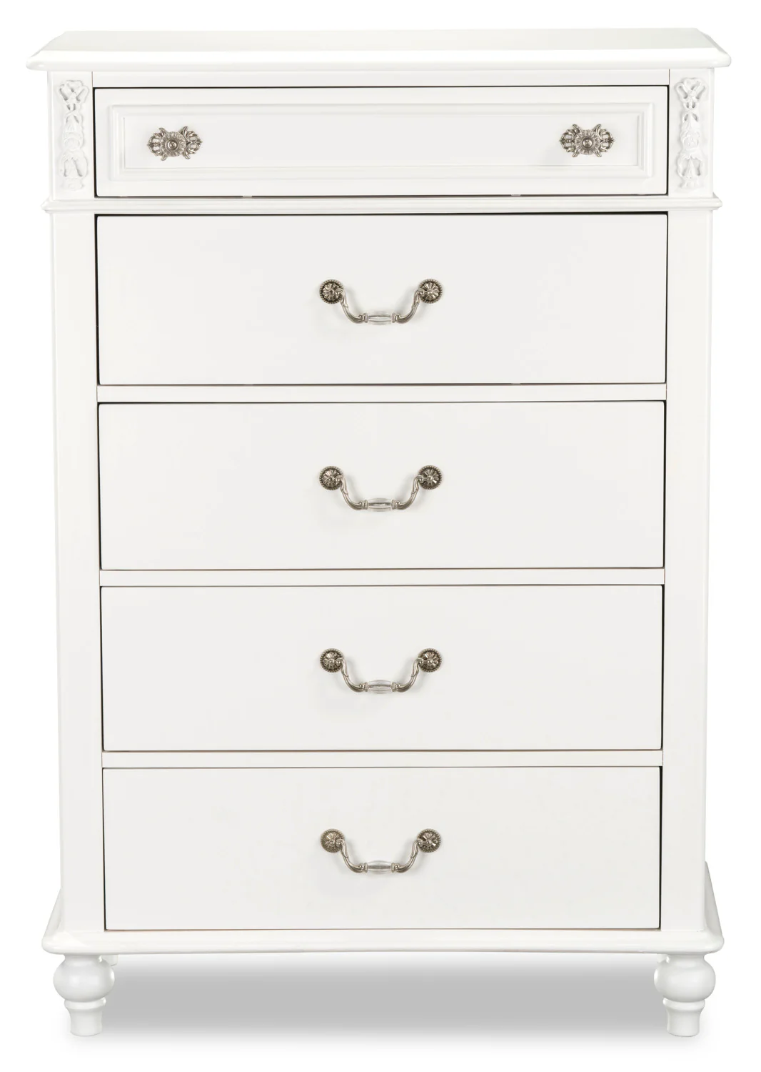 Livy 5-Drawer Bedroom Chest for Kids, 35"W - White