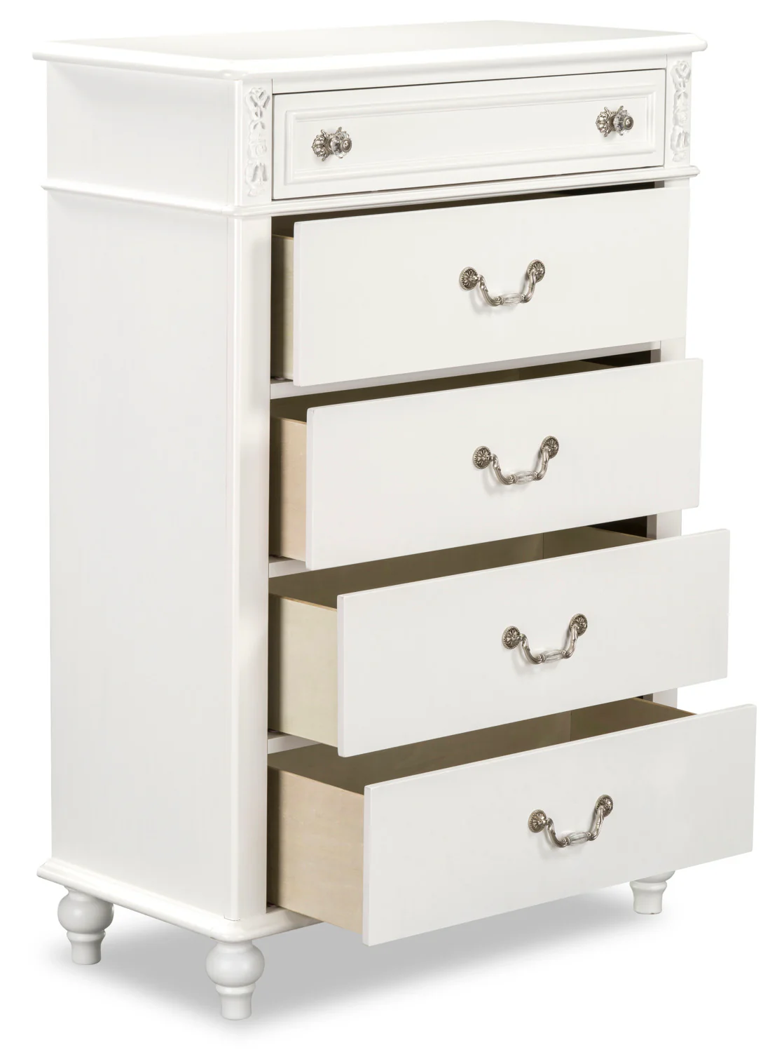 Livy 5-Drawer Bedroom Chest for Kids, 35"W - White