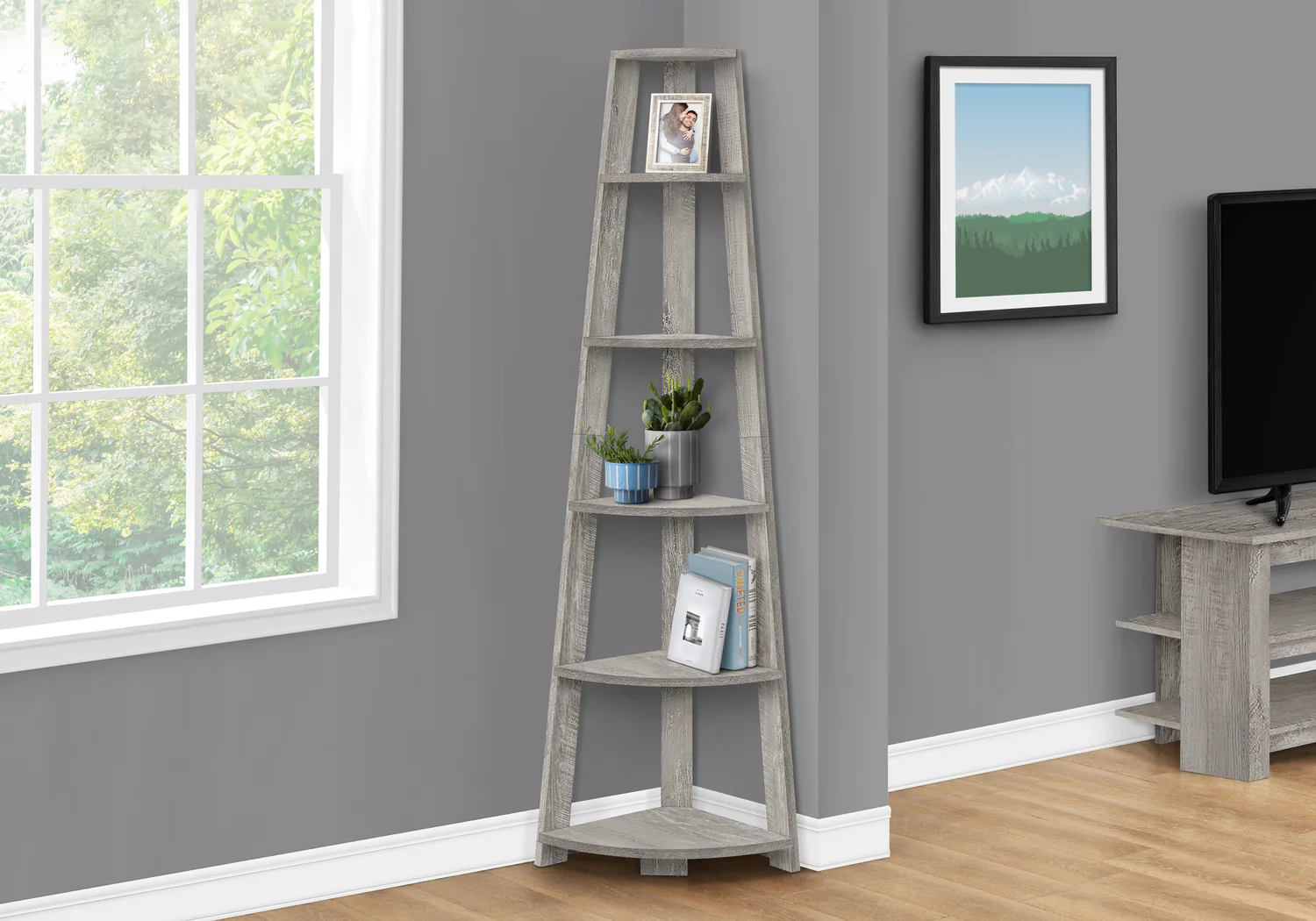 Industrial Grey Bookcase