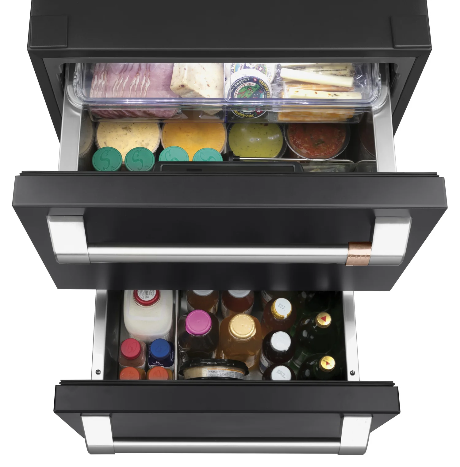 Cafe 24" 5.7 Cu. Ft. Dual Drawer Refrigerator - Matte Black - CDE06RP3ND1