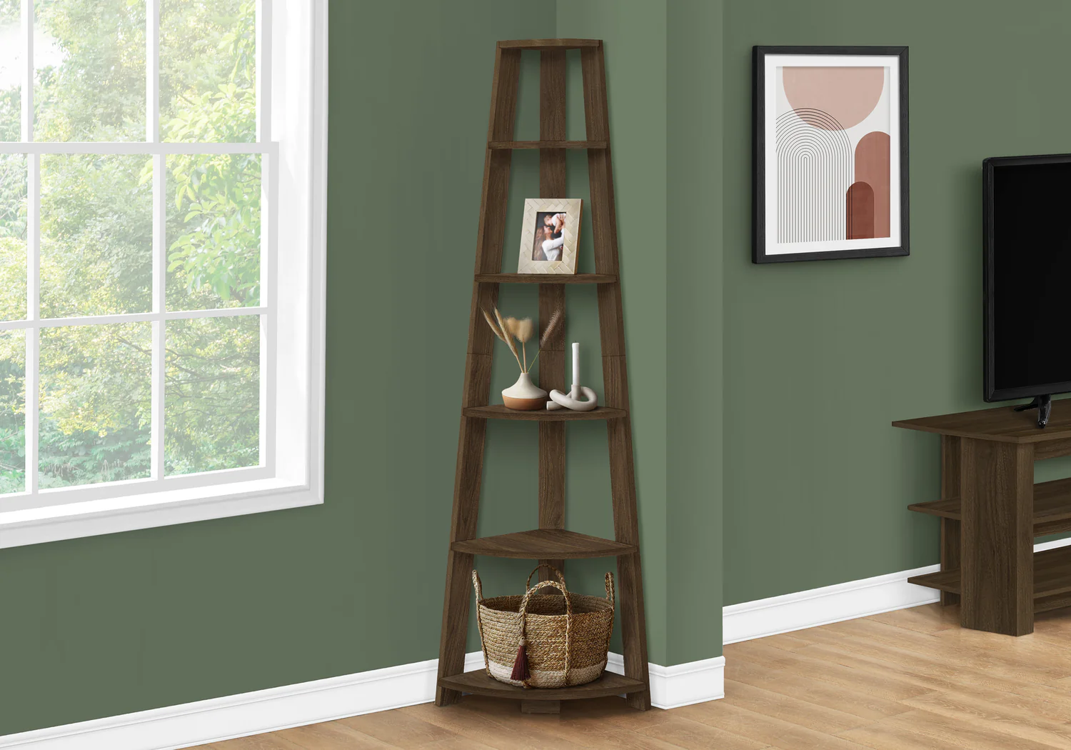 Dark Walnut Bookcase