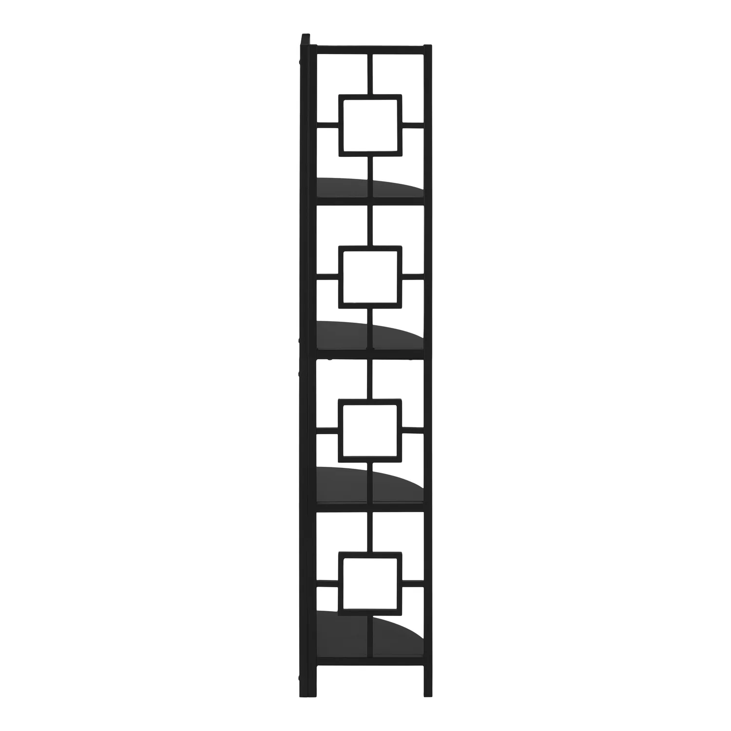 Black Black Metal Corner Etagere Bookcase