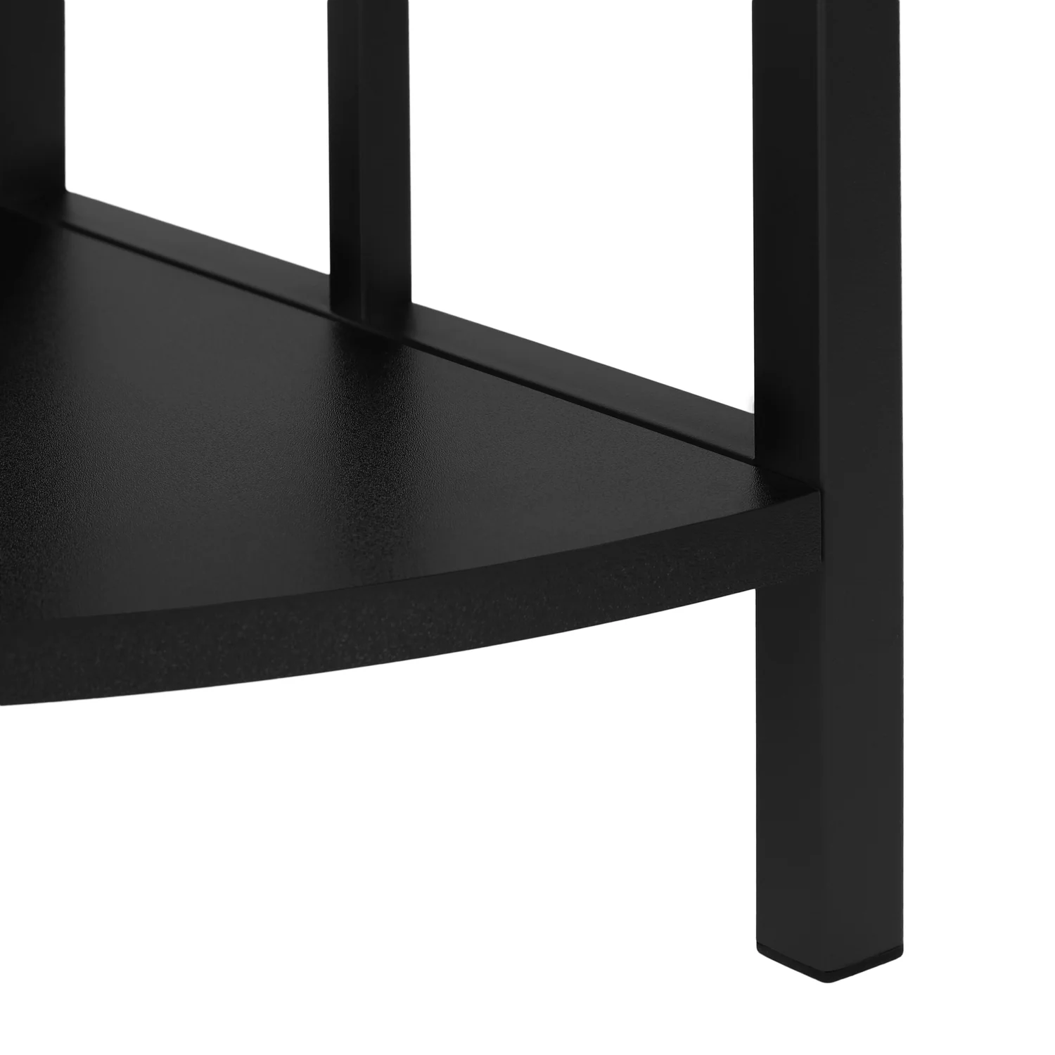 Black Black Metal Corner Etagere Bookcase