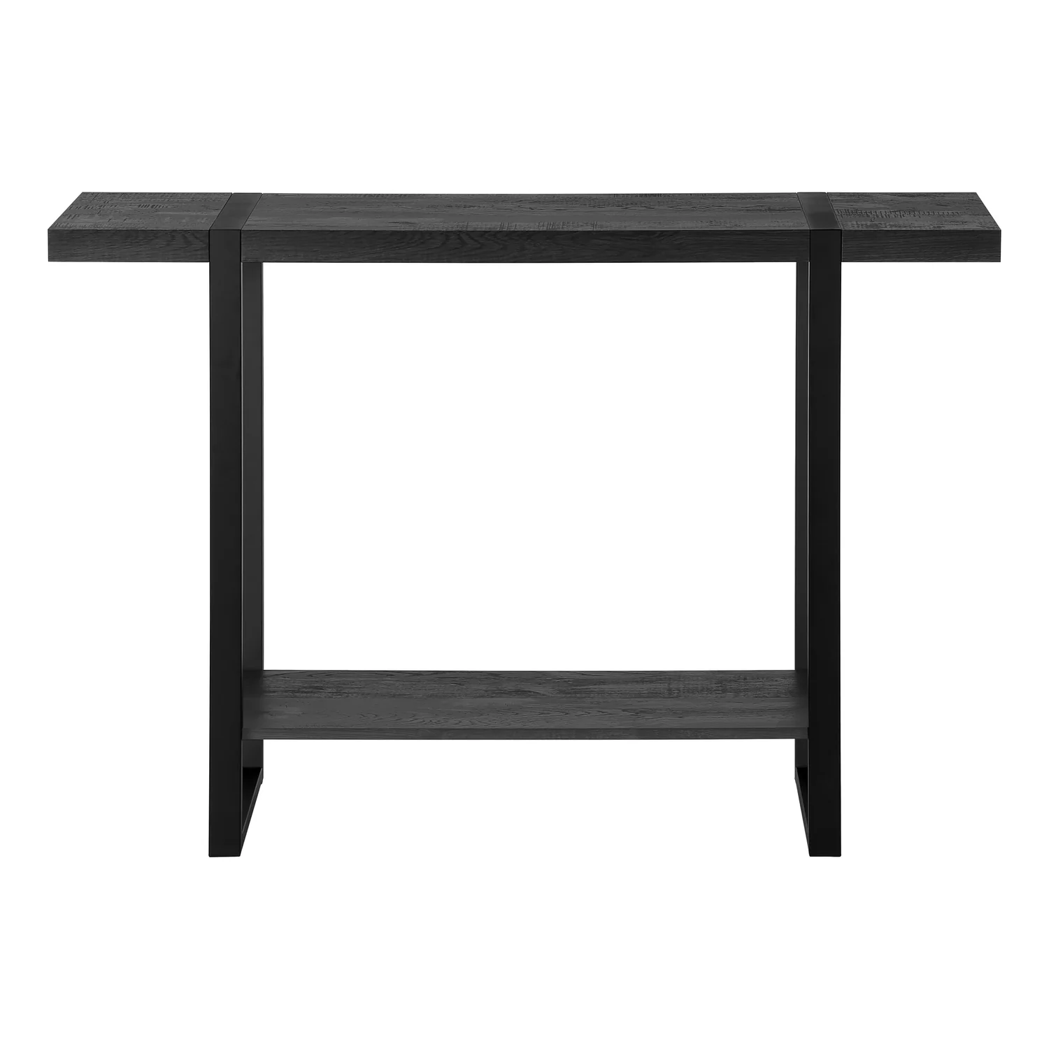 Black Reclaimed Wood-look Black Accent Table