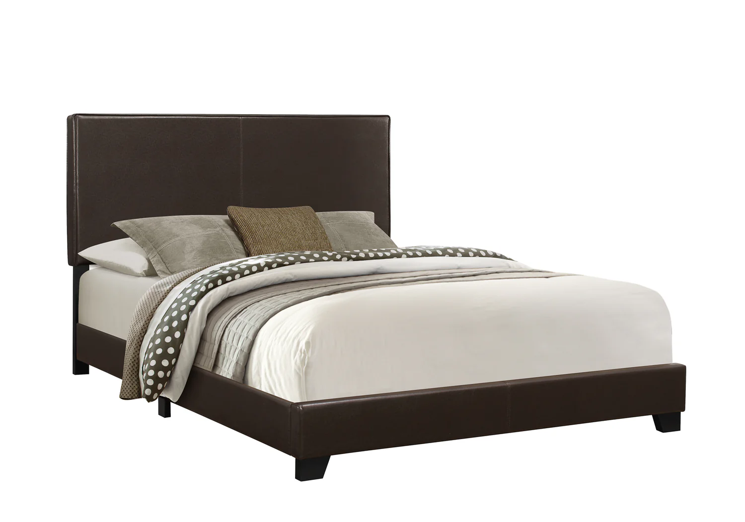 2996-queen-size-dark-brown-leather-look-bed-1.webp Queen Size Dark Brown Leather-look Bed