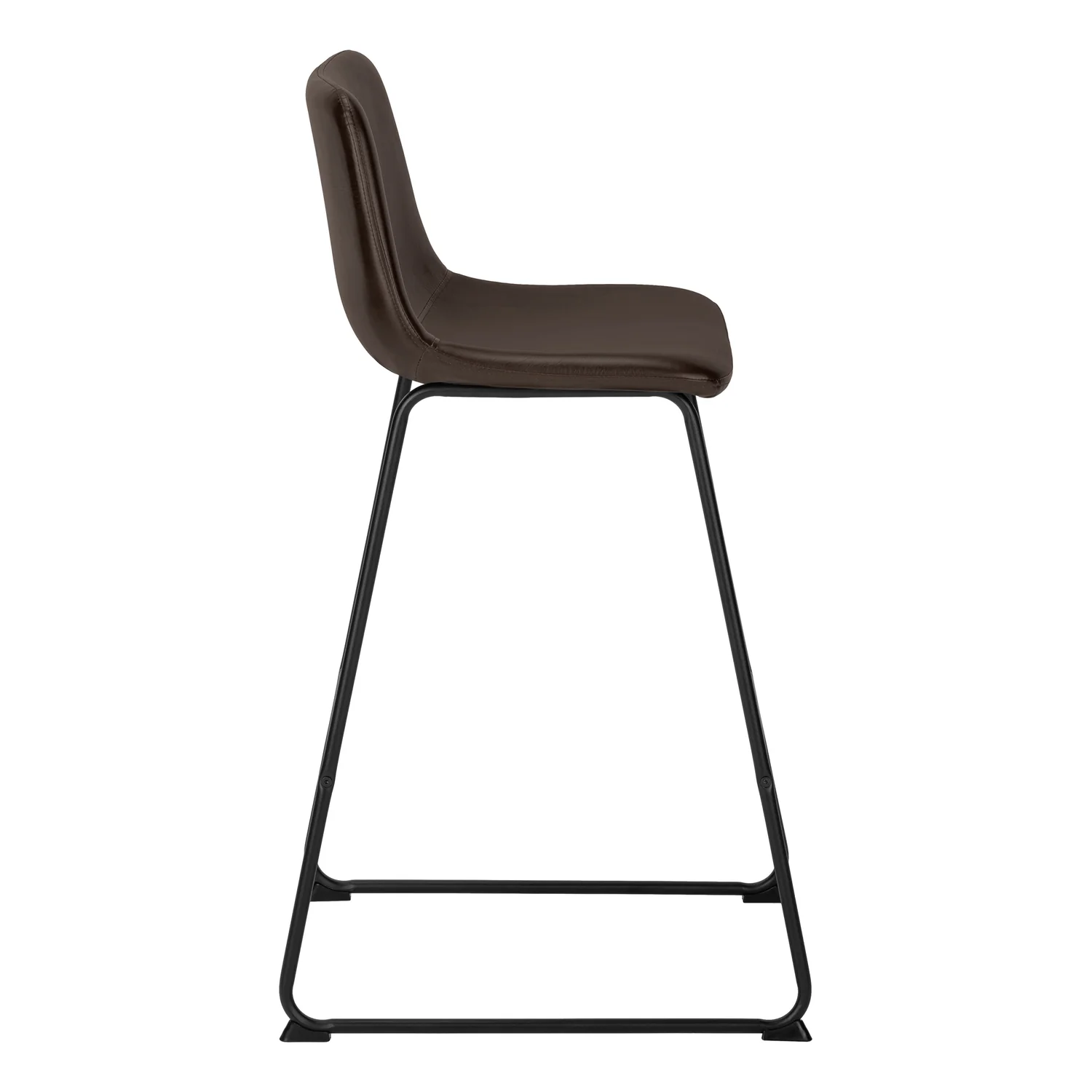 3004-curved-backrest-brown-leather-look-black-bar-stool-4.webp Curved Backrest Brown Leather-look Black Bar Stool
