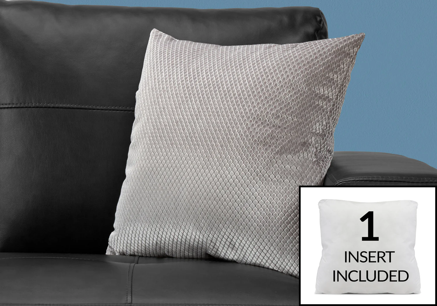 Silver Diamond Velvet 1pc Pillow