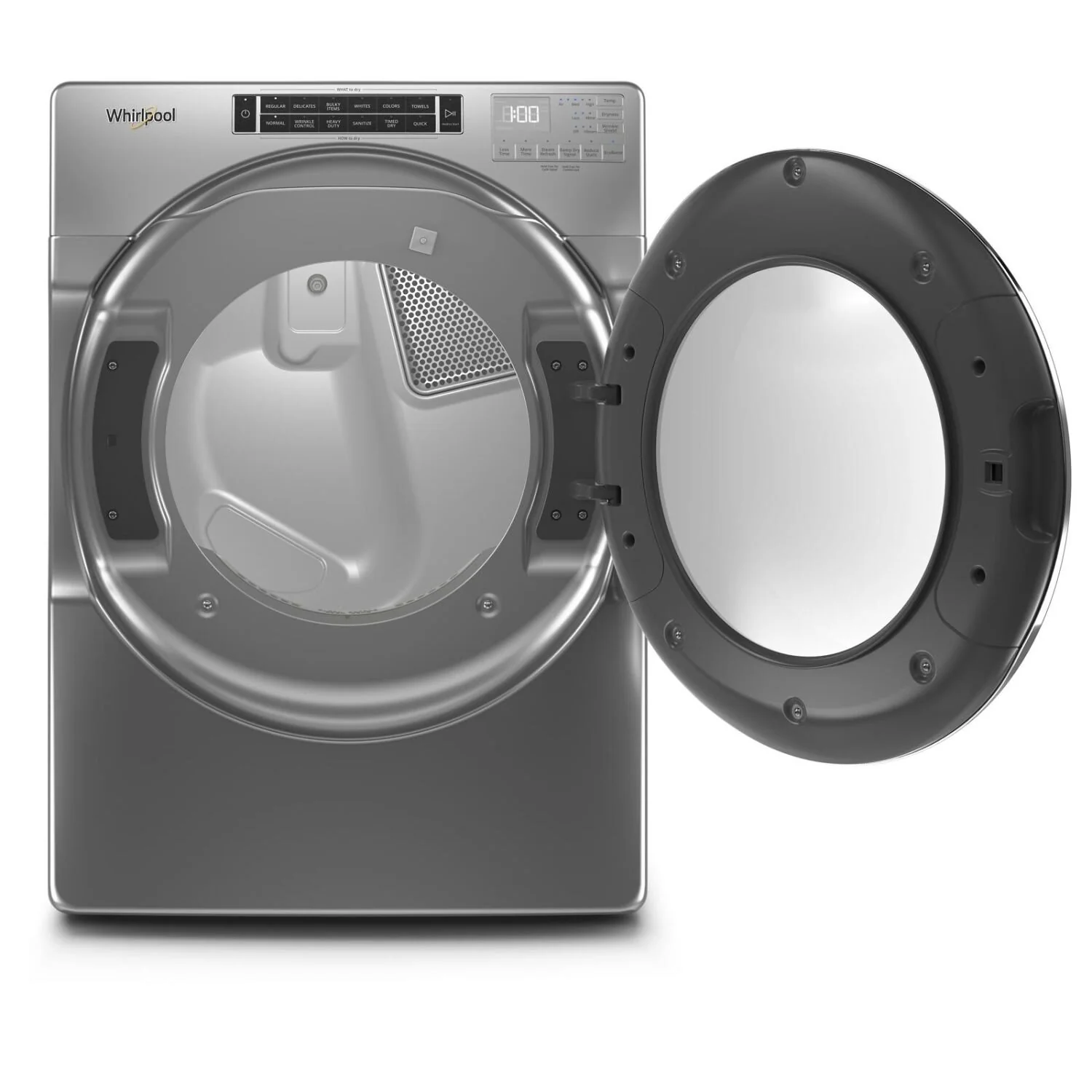 Whirlpool 7.4 Cu. Ft. Electric Dryer with Steam - Chrome Shadow - Stackable - YWED8620HC