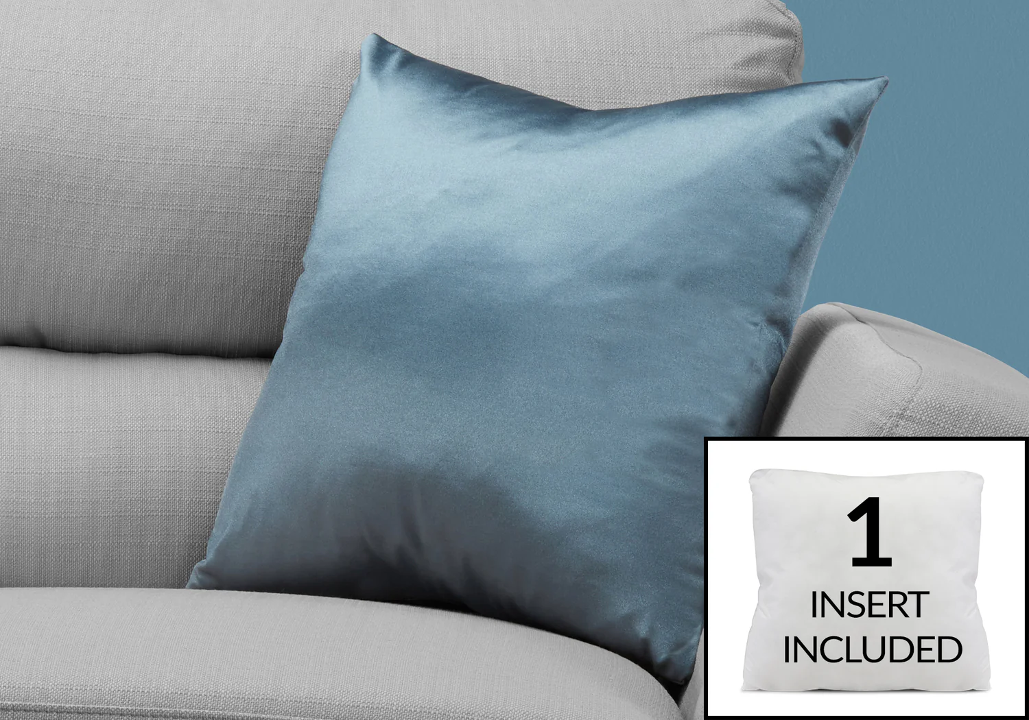 Pale Blue Satin 1pc Pillow