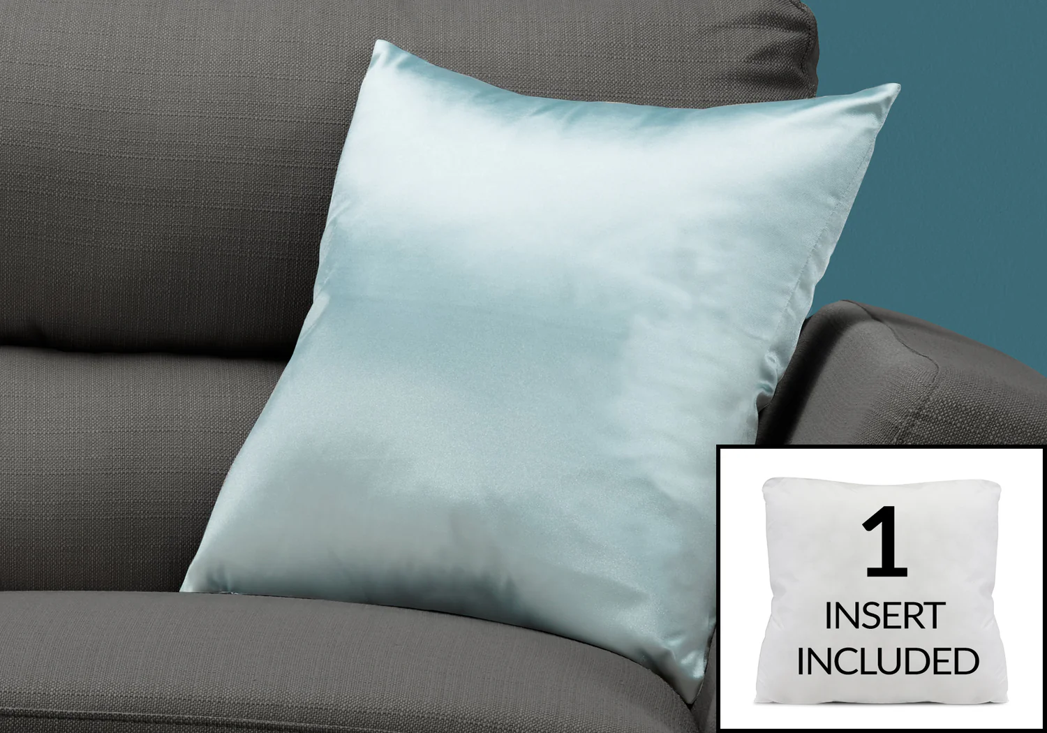 Mint Satin 1pc Pillow