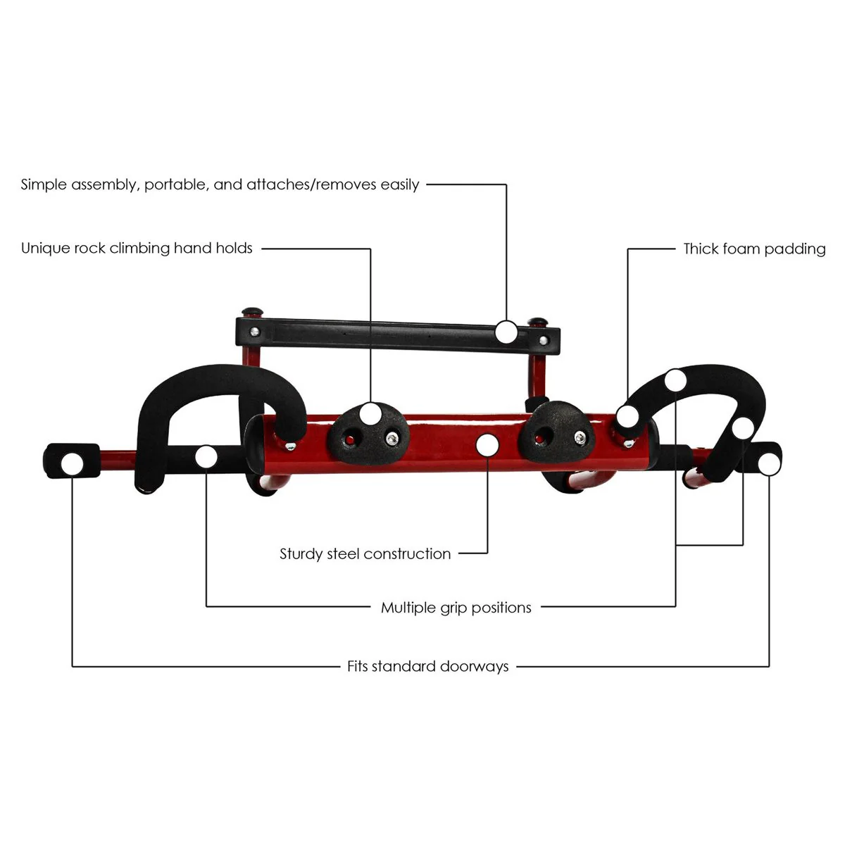 3042-stamina-x-boulder-fit-doorway-trainer-black-red-7.webp Stamina X Boulder Fit Doorway Trainer - Black/Red