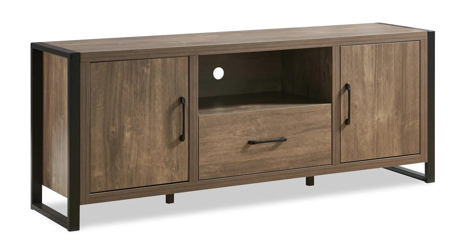 Alvin 64" Modern TV Stand with Storage and Cable Management for TVs up to 70"- Hazelnut