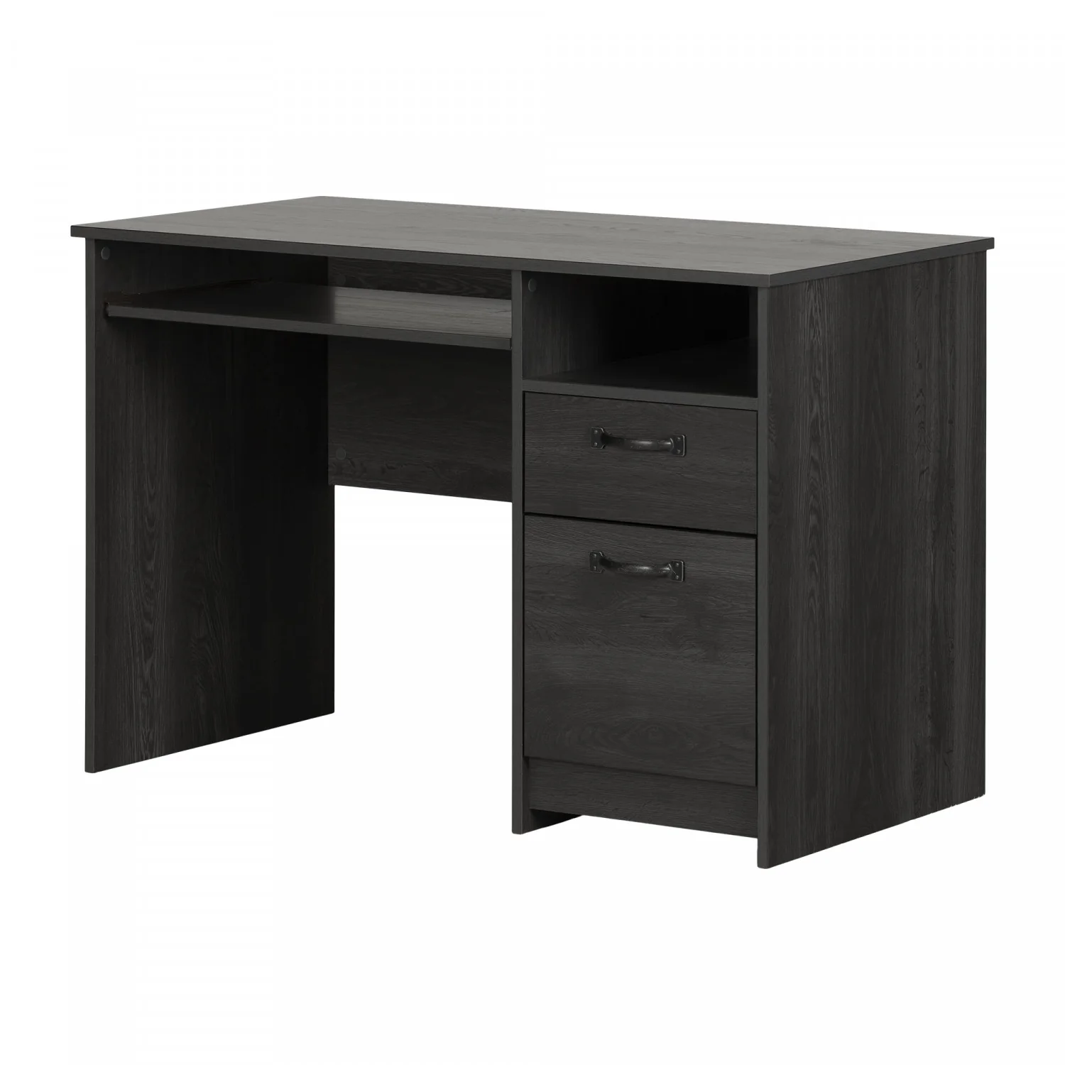 Tassio Desk with Keyboard Tray - Grey Oak