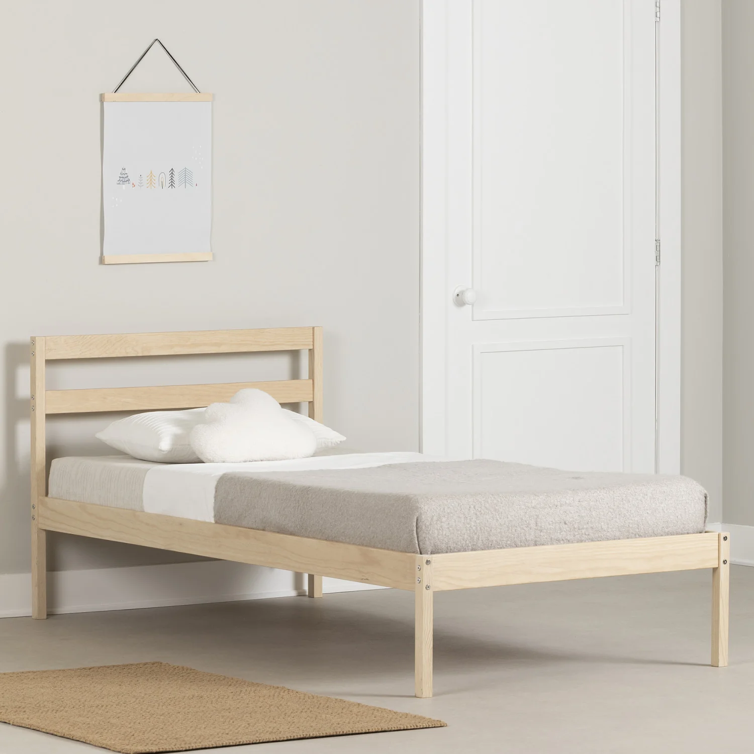 Sweedi Twin Bed - Natural Wood