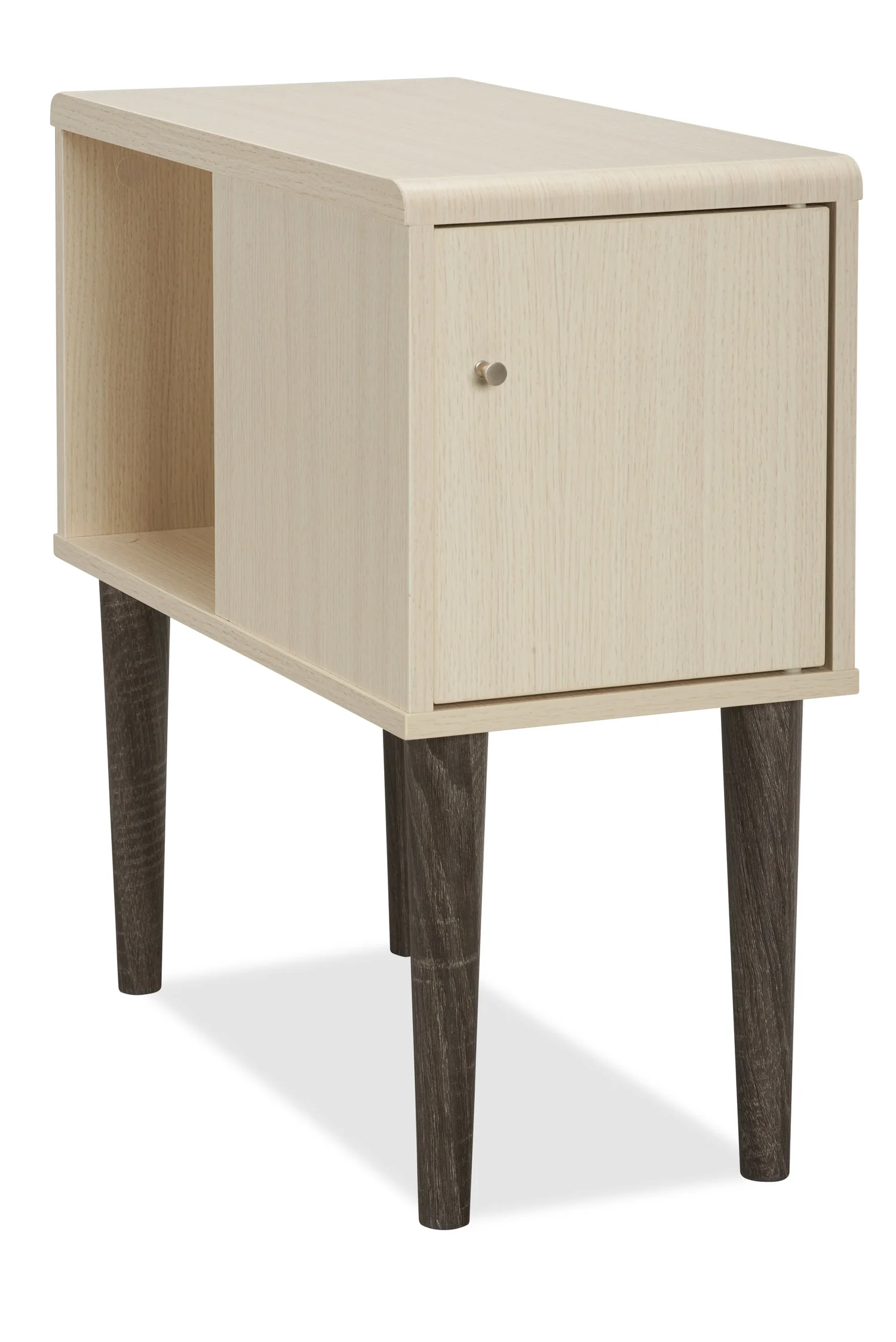 Torry 11.5" Chairside Table with Cabinet - Ivory