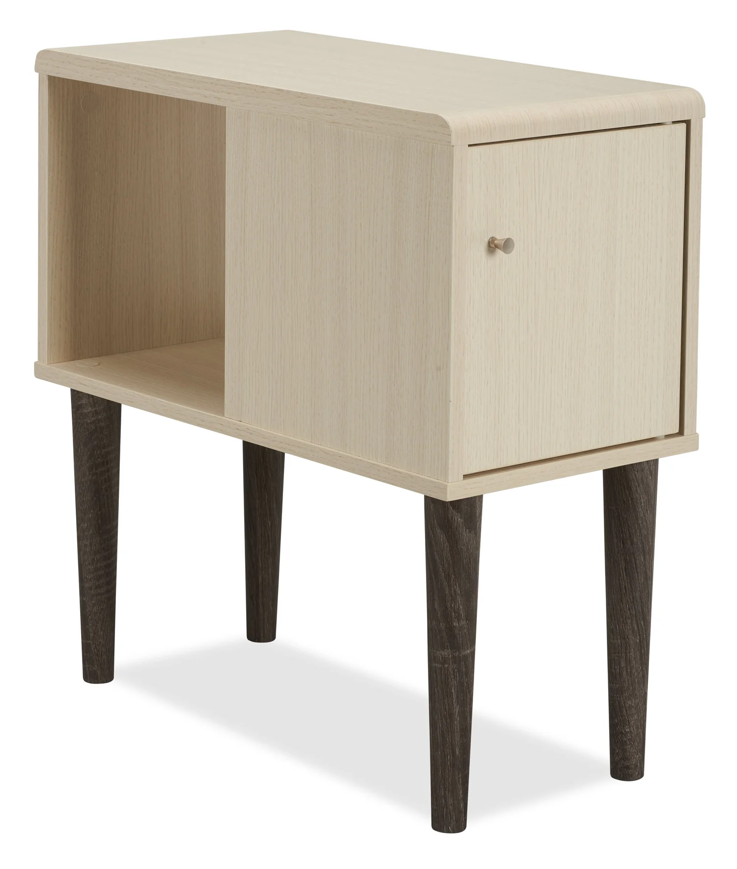 Torry 11.5" Chairside Table with Cabinet - Ivory