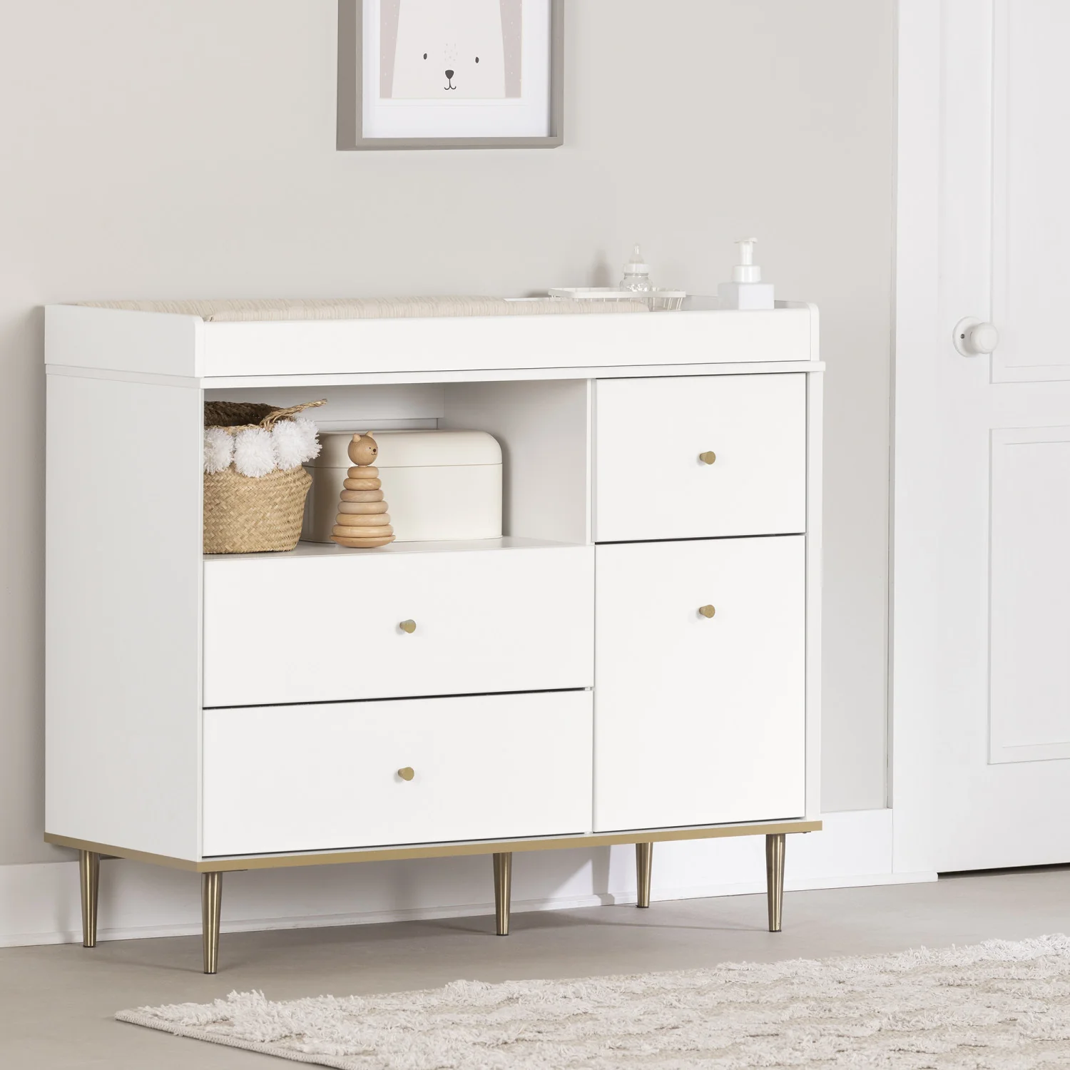 Dylane Changing Table - Pure White