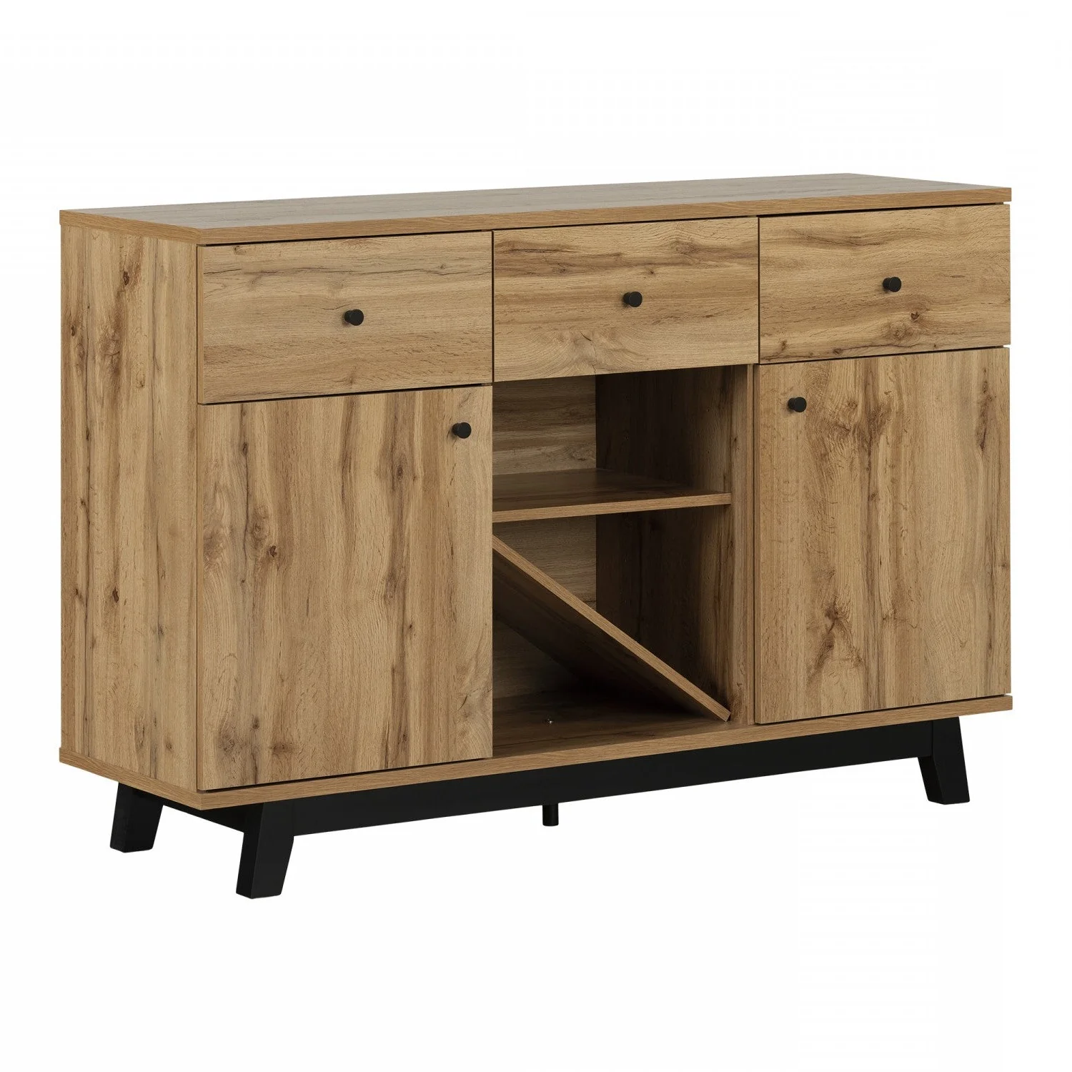 Bellami Buffet with Wine Storage - Nordik Oak