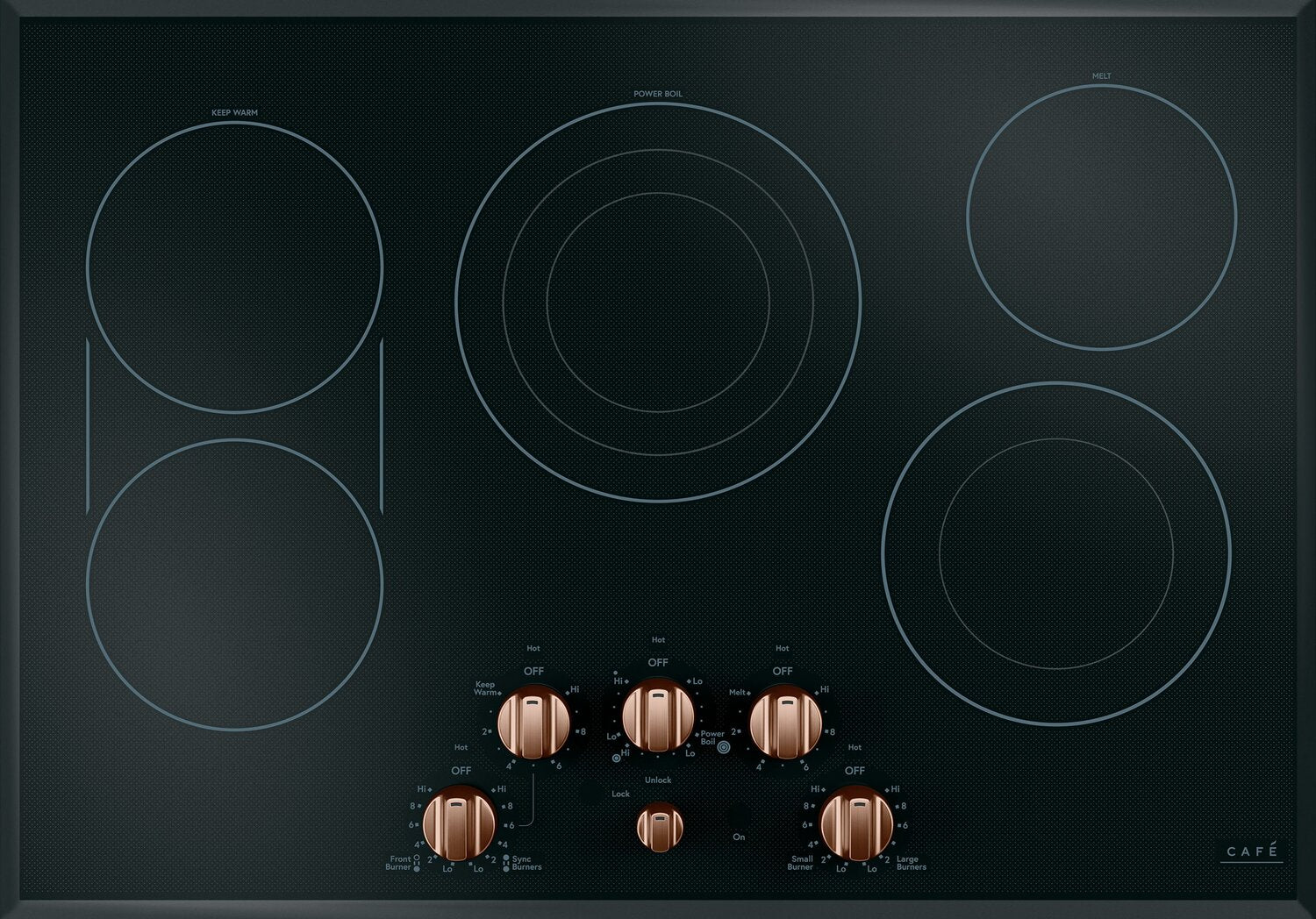 Caf¨¦ Knob Kit in Brushed Copper for Electric Cooktop - CXCE1HKPMCU