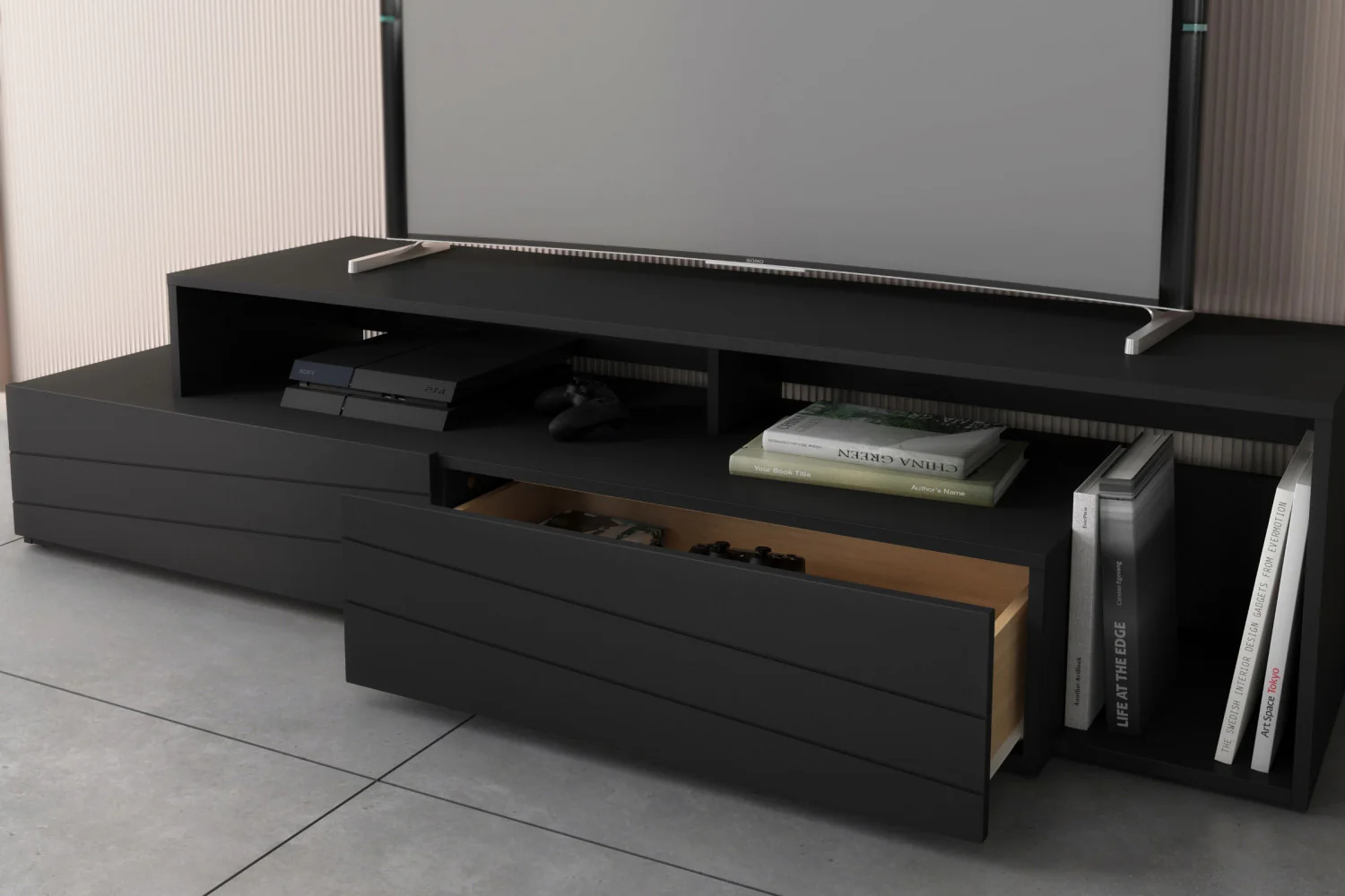 Nordika Tonik 72" TV Stand - Black
