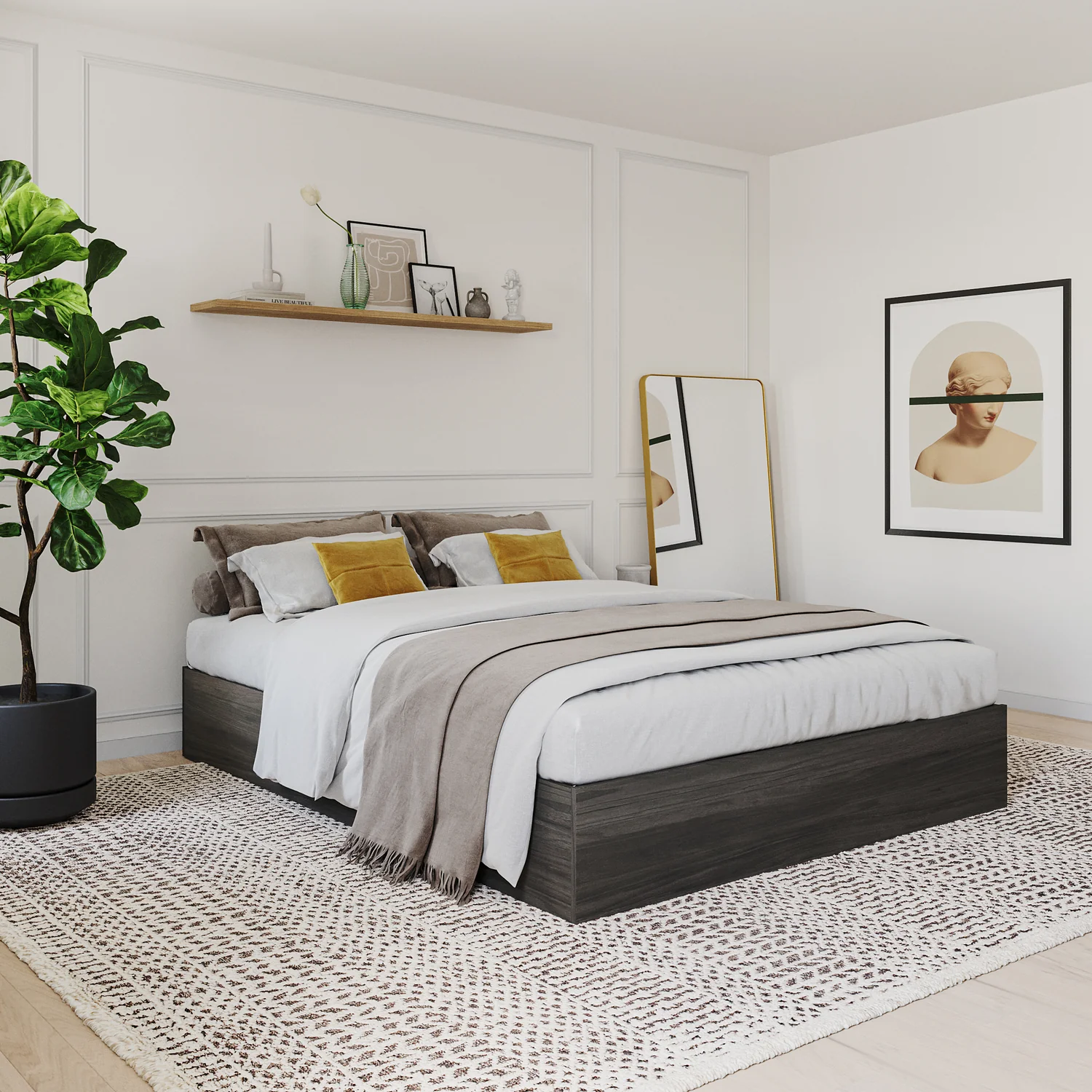 3134-nordika-queen-platform-bed-bark-grey-5.webp Nordika Queen Platform Bed - Bark Grey