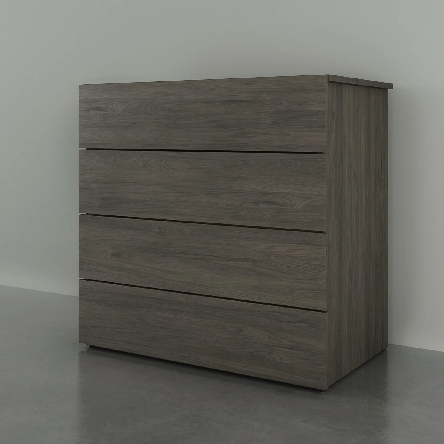 Nordika 4-Drawer Chest - Bark Grey